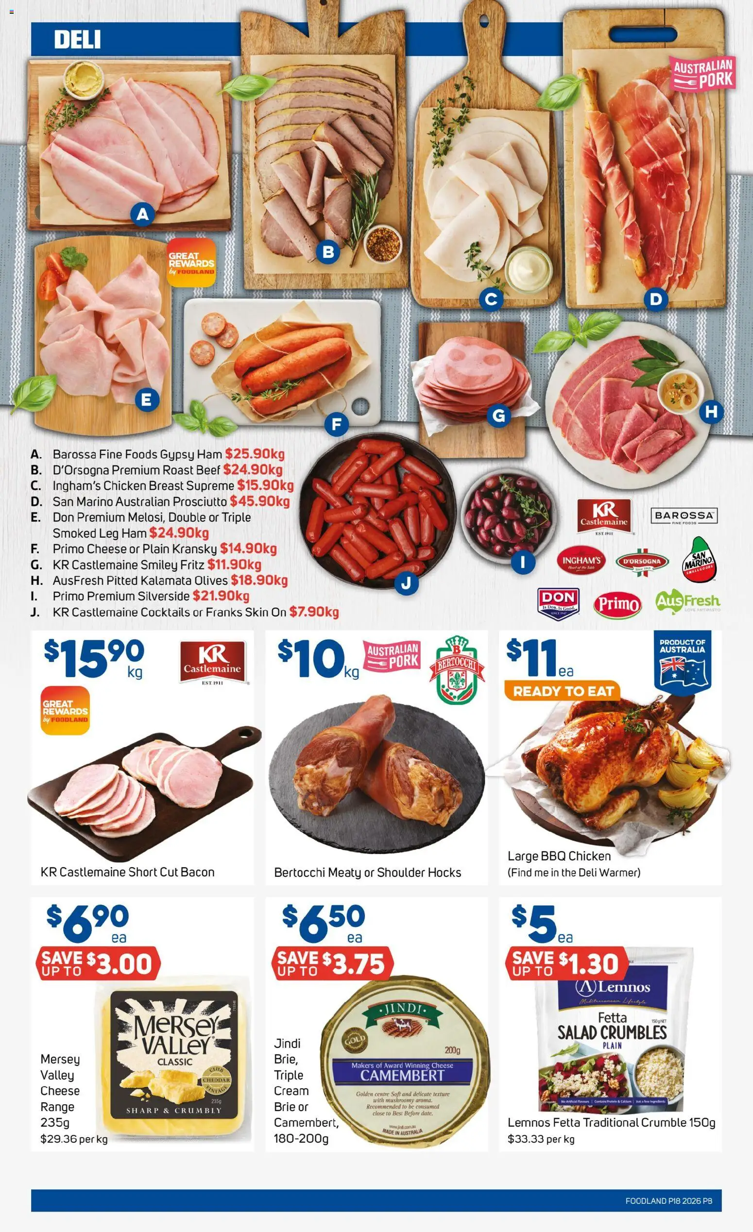 Foodland catalogue - valid from 29.04.2026 | Page: 8 | Products: Cheese, Chicken, Beef, Olives