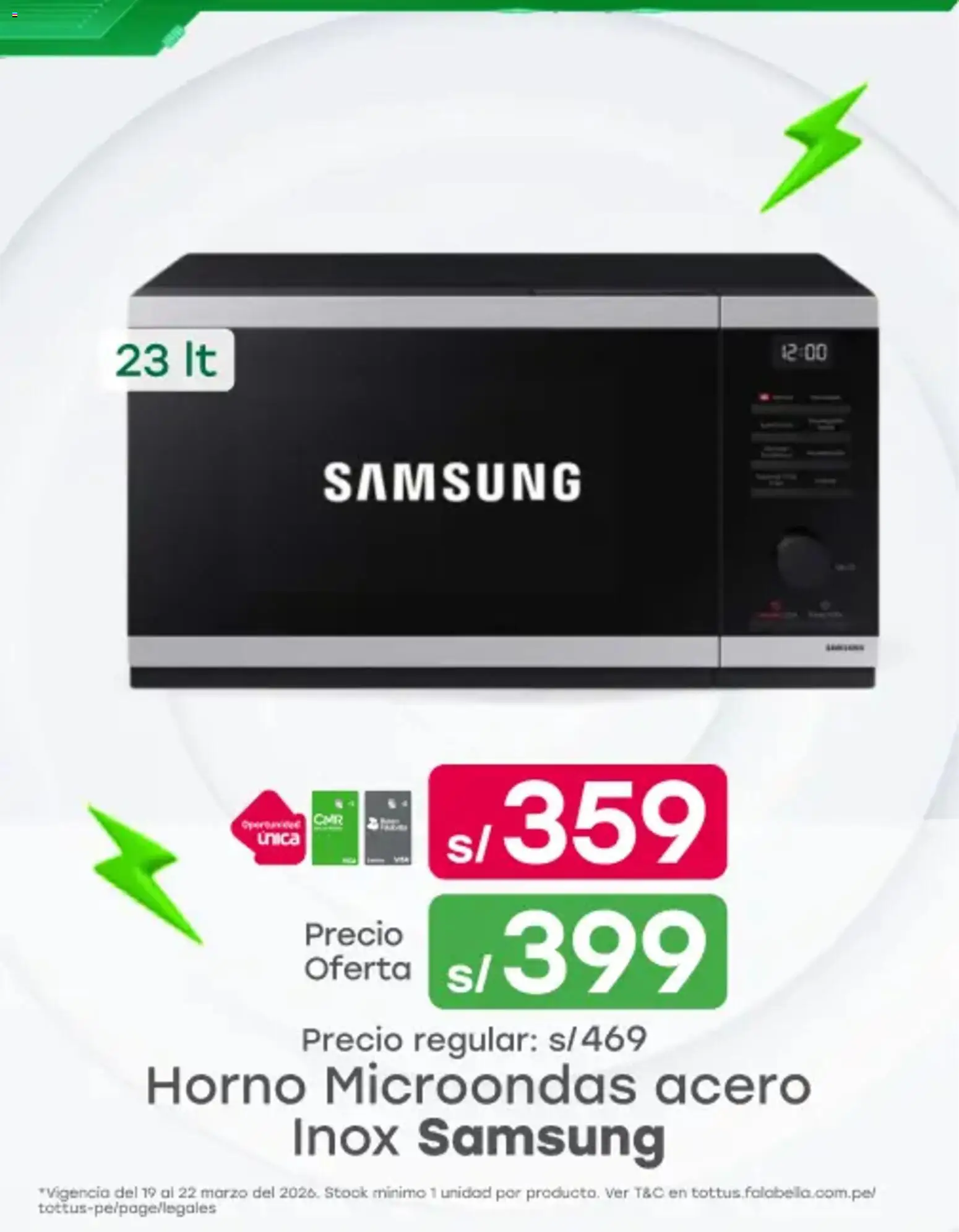 Catálogo Tottus válido desde 19.03.2026 | Página: 2 | Productos: Horno, Horno microondas