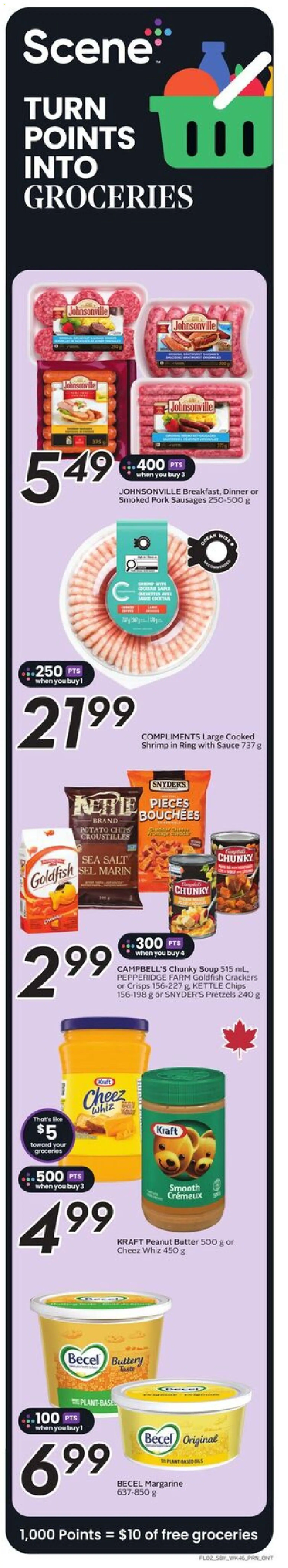 Sobeys flyer valid from 12.03.2026 | Page: 3 | Products: Chips, Kettle, Butter, Pork