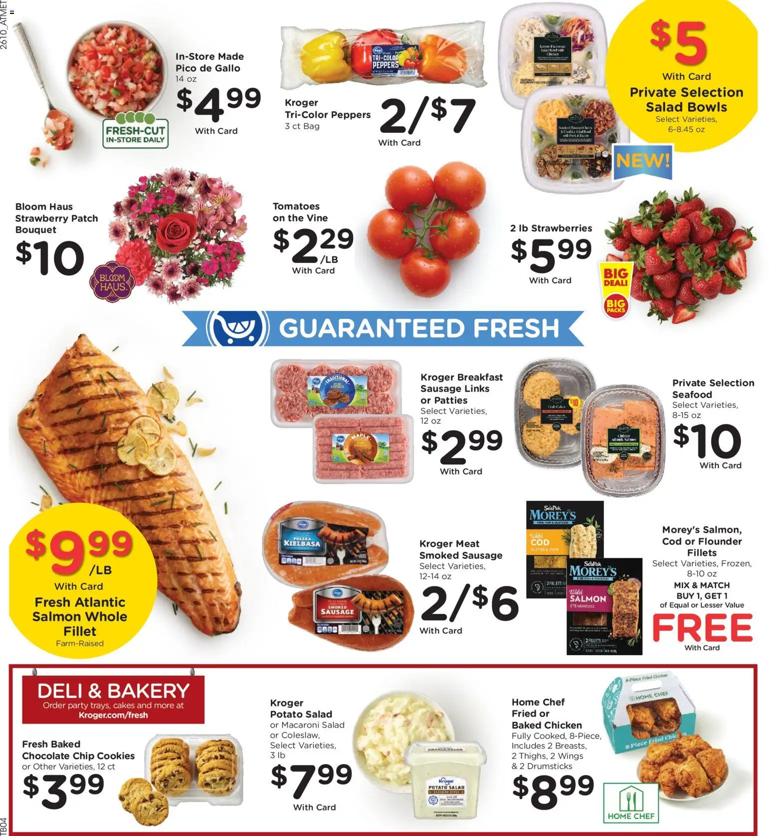 Kroger Weekly Ad - valid from 08.04.2026 | Page: 9 | Products: Peppers, Seafood, Sausage, Chocolate Chip