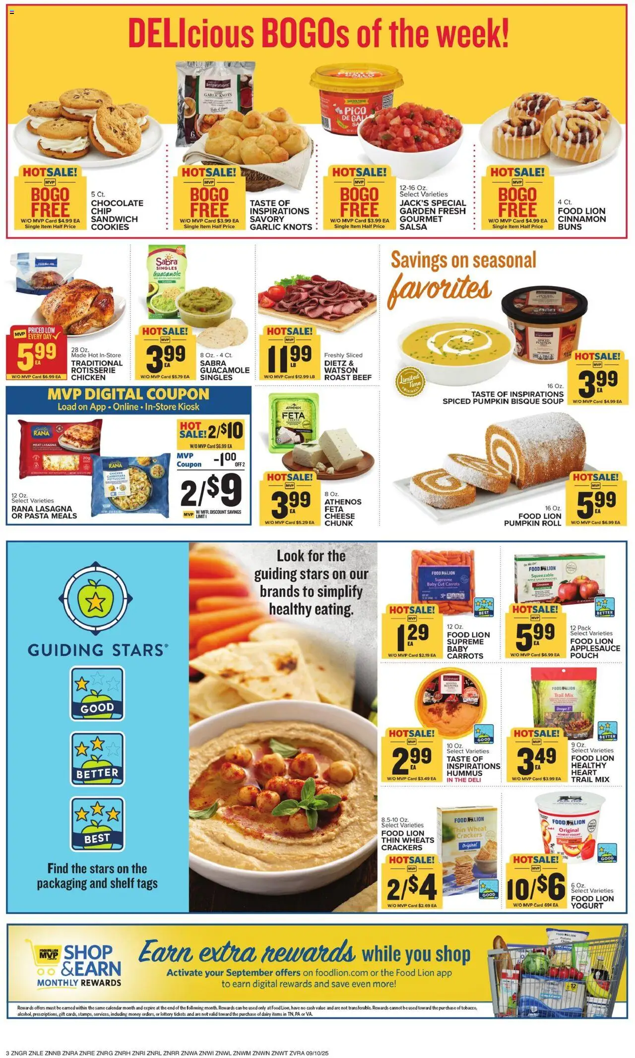 Food Lion Weekly Ad - valid from 10.09.2025 | Page: 5 | Products: Shelf, Chocolate, Beef, Pasta