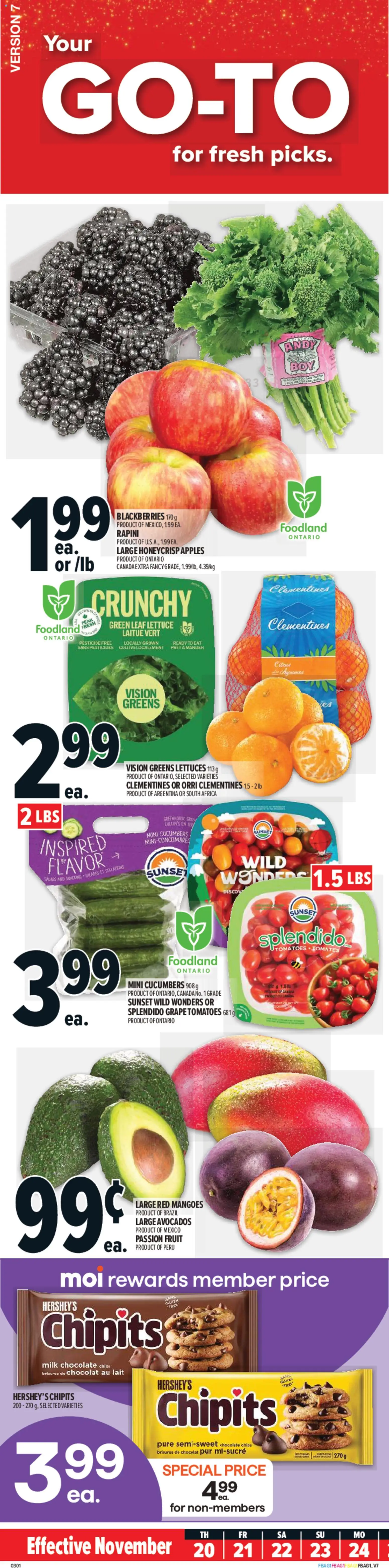 Metro flyer valid from 20.11.2025 | Page: 1 | Products: Chips, Chocolate, Apples, Tomatoes