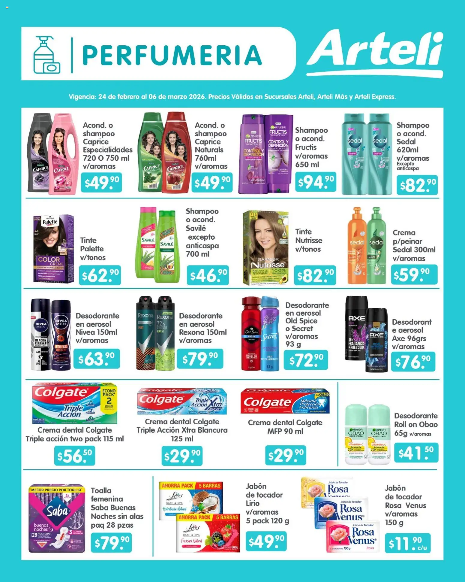 Nuevas ofertas de Arteli válidas en toda la República Mexicana desde el 24.02.2026. ¡Encuentra las mejores ofertas en Arteli folleto Quincenal! | Página: 13 | Productos: Antitranspirante, Crema, Fragancia, Aclarante