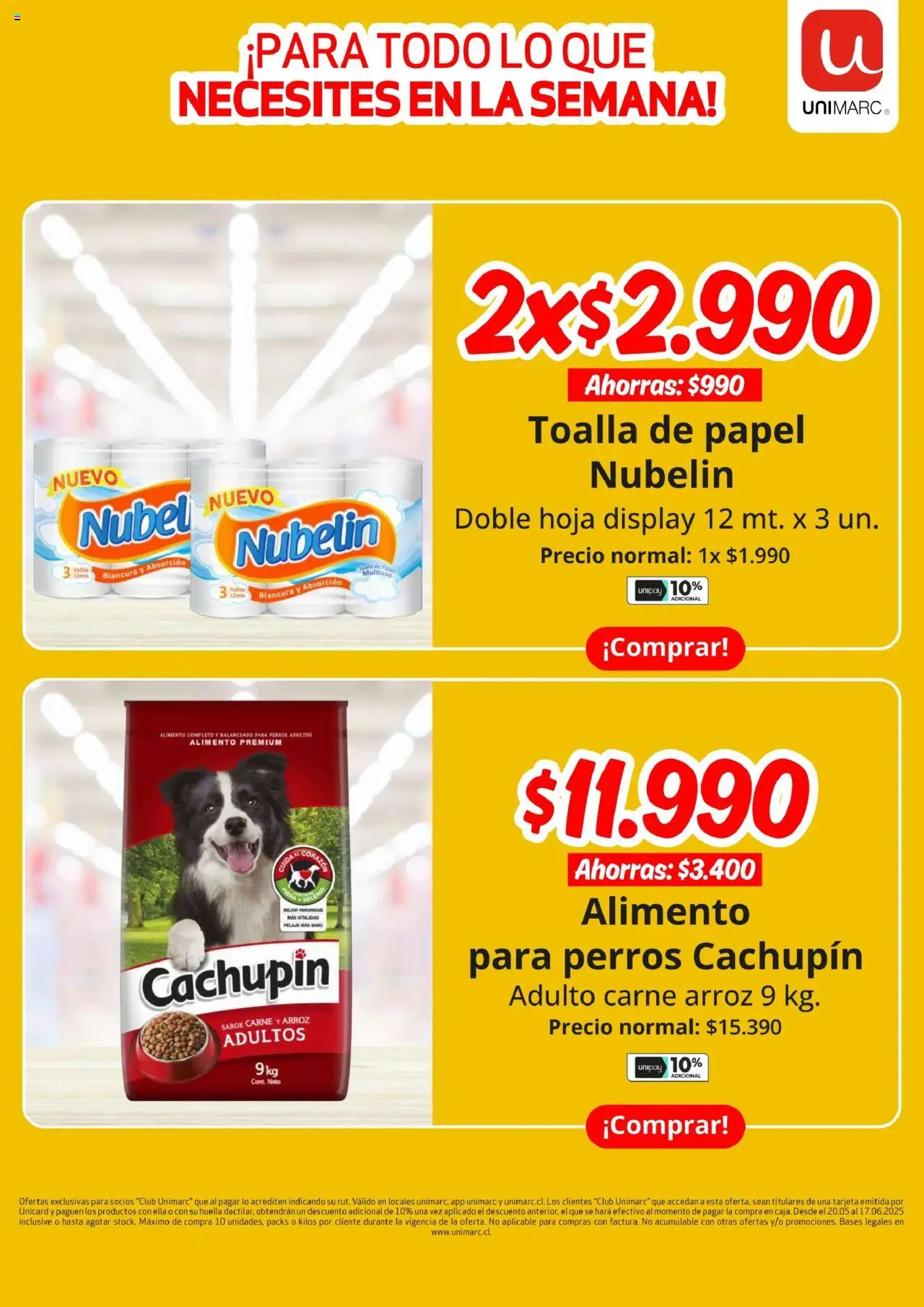 Unimarc ofertas  │ válido desde el 20.05.2025 | Página: 21 | Productos: Toalla, Arroz