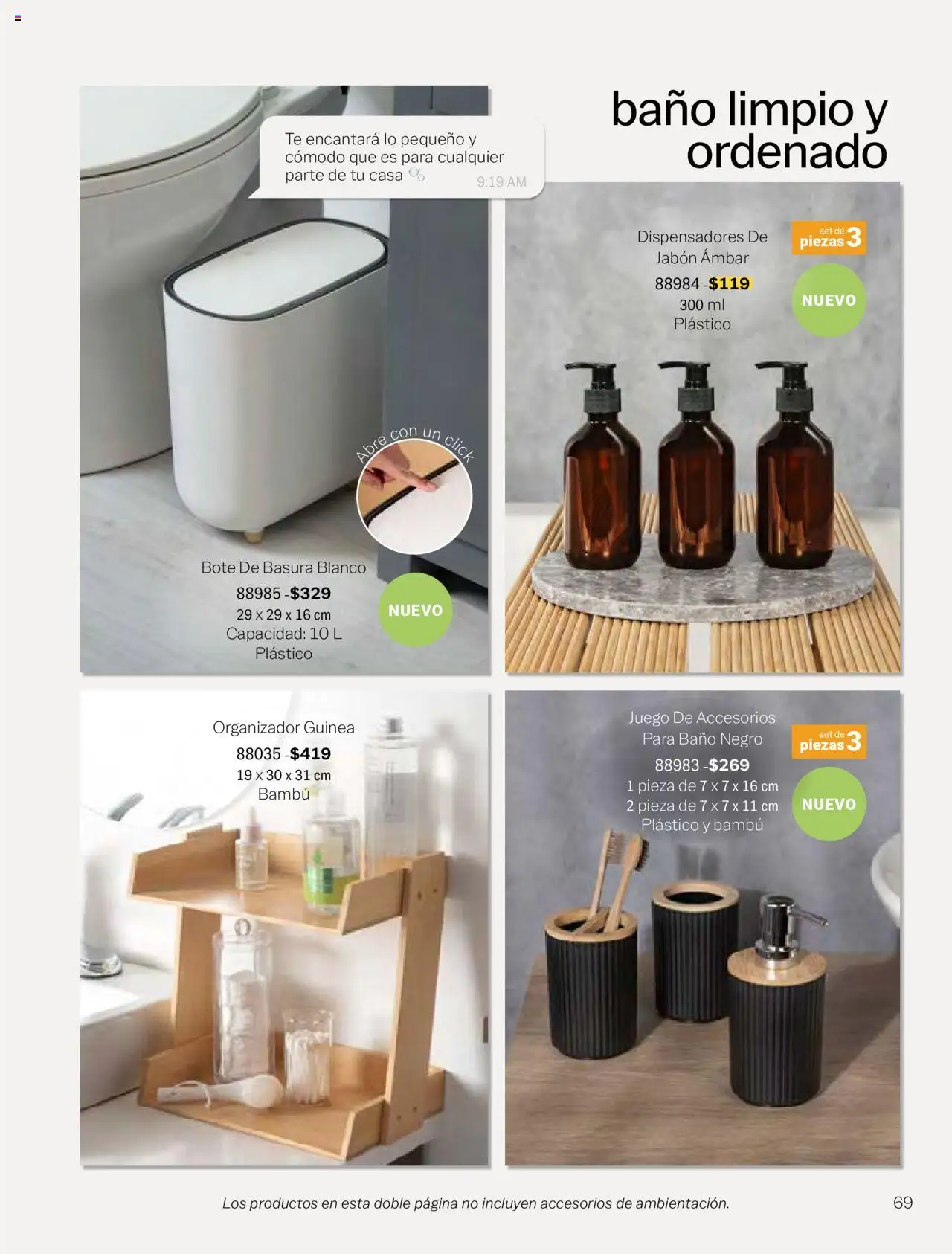 Nuevas ofertas de Vianney válidas en toda la República Mexicana desde el 09.09.2024. ¡Encuentra las mejores ofertas en Vianney catálogo - Biasi! | Página: 71 | Productos: Juego, Organizador, Bote de basura, Jabón