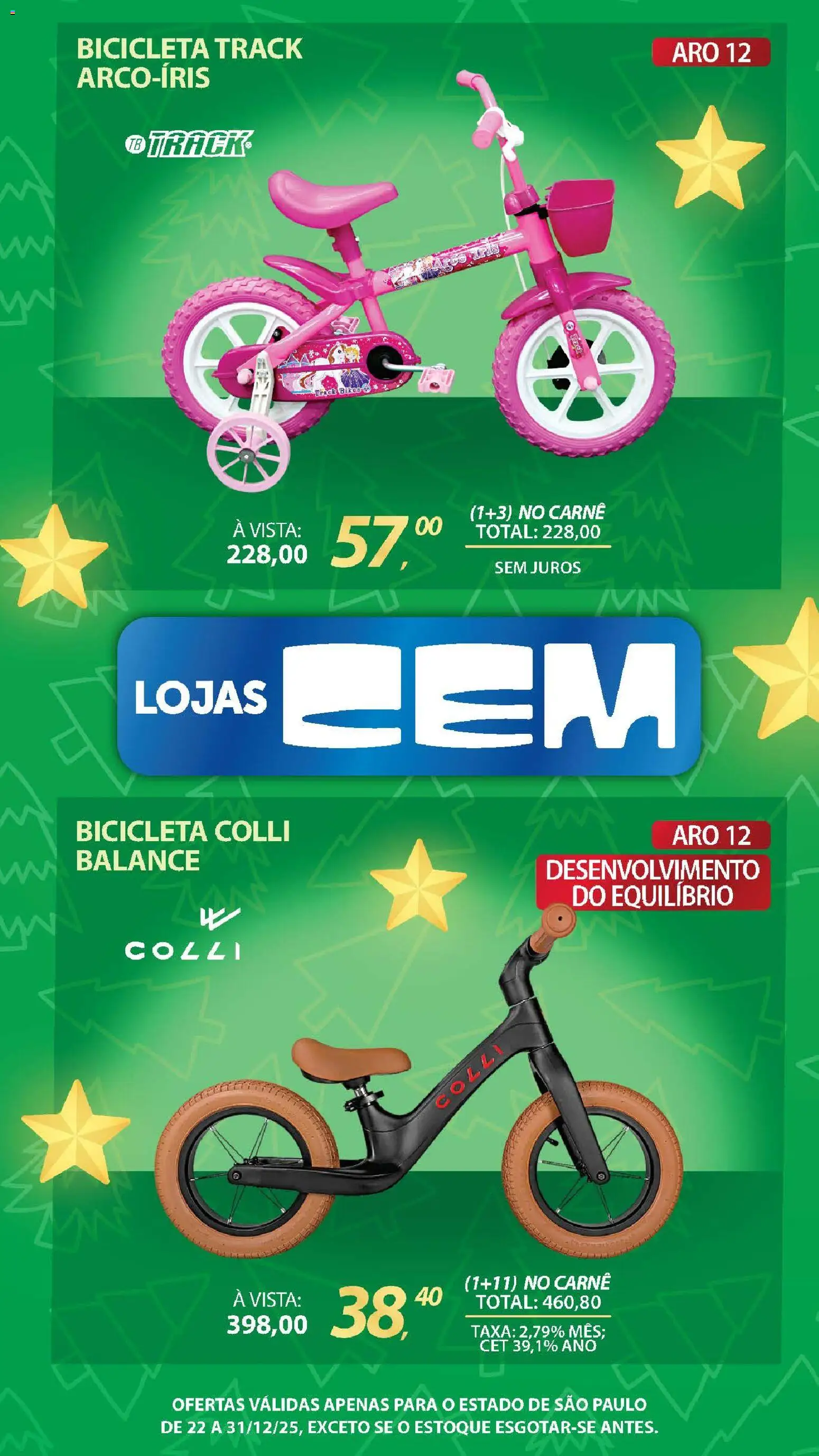 Lojas Cem Folheto - válido de 22.12.2025 | Página: 110 | Produtos: Bicicleta, Carne