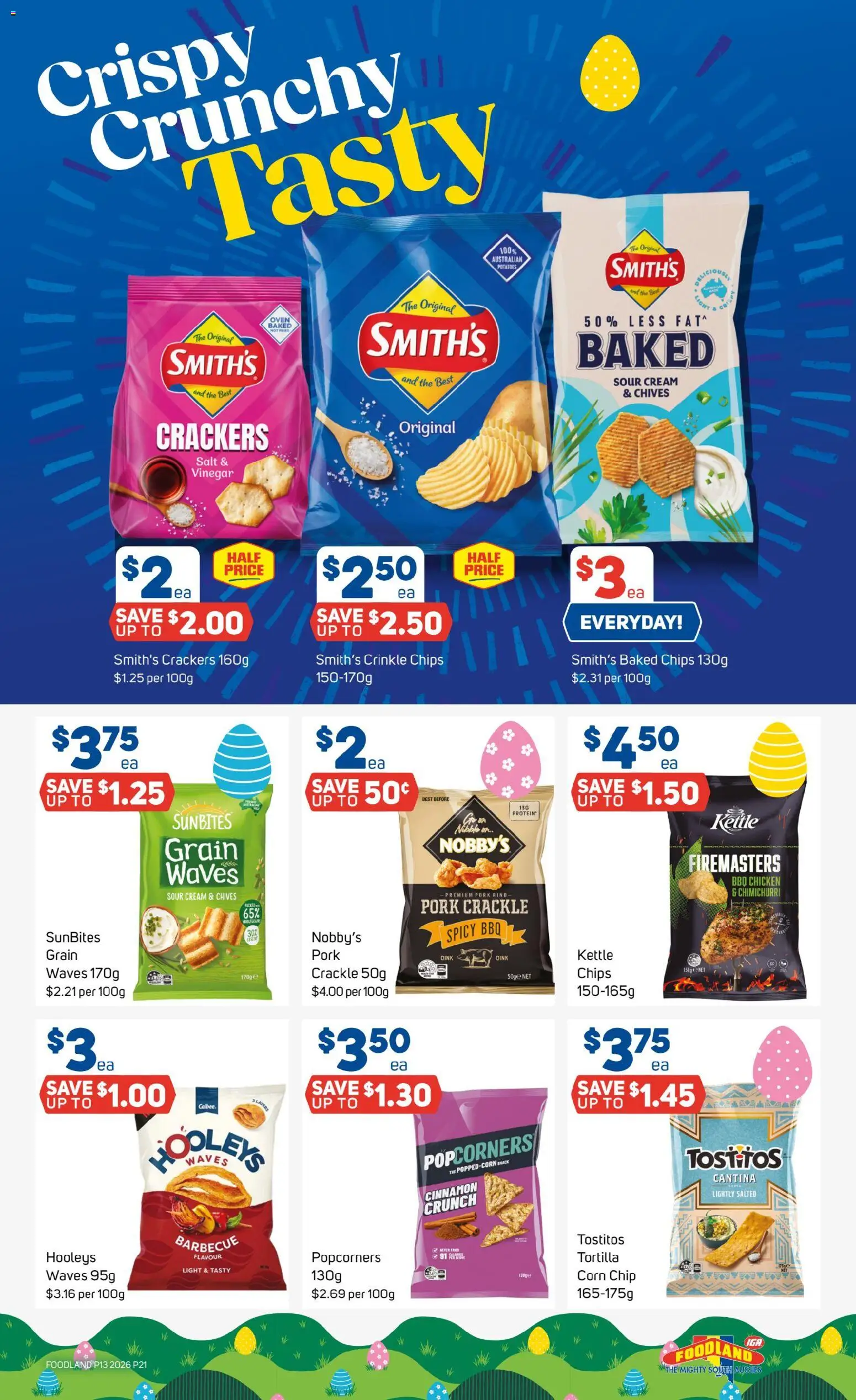 Foodland catalogue - valid from 25.03.2026 | Page: 21 | Products: Light, Chips, Cream, Potatoes