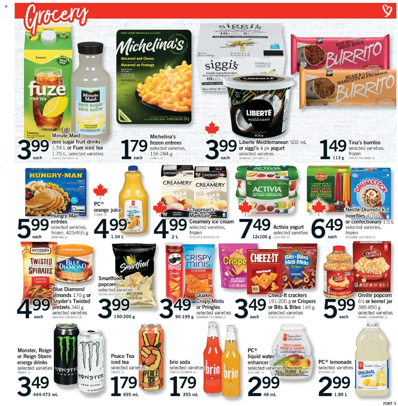 Fortinos flyer valid from 19.02.2026 | Page: 4 | Products: Tea, Ice cream, Turkey, Yogurt