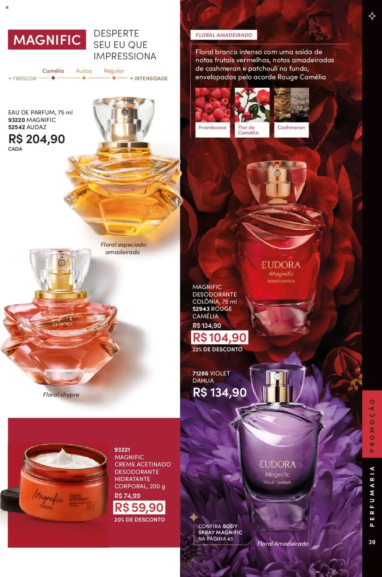 Eudora Folheto - válido de 07.10.2025 | Página: 39 | Produtos: Desodorante, Creme, Body