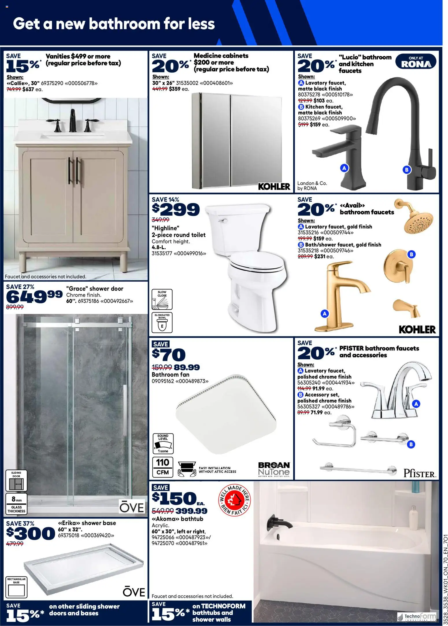 Rona flyer valid from 29.01.2026 | Page: 5 | Products: Fan, Shower