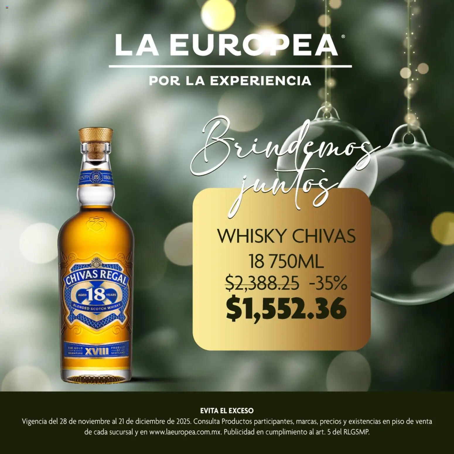 Nuevas ofertas de La Europea válidas en toda la República Mexicana desde el 28.11.2025. ¡Encuentra las mejores ofertas en La Europea catálogo Whisky ! | Página: 2 | Productos: Whisky