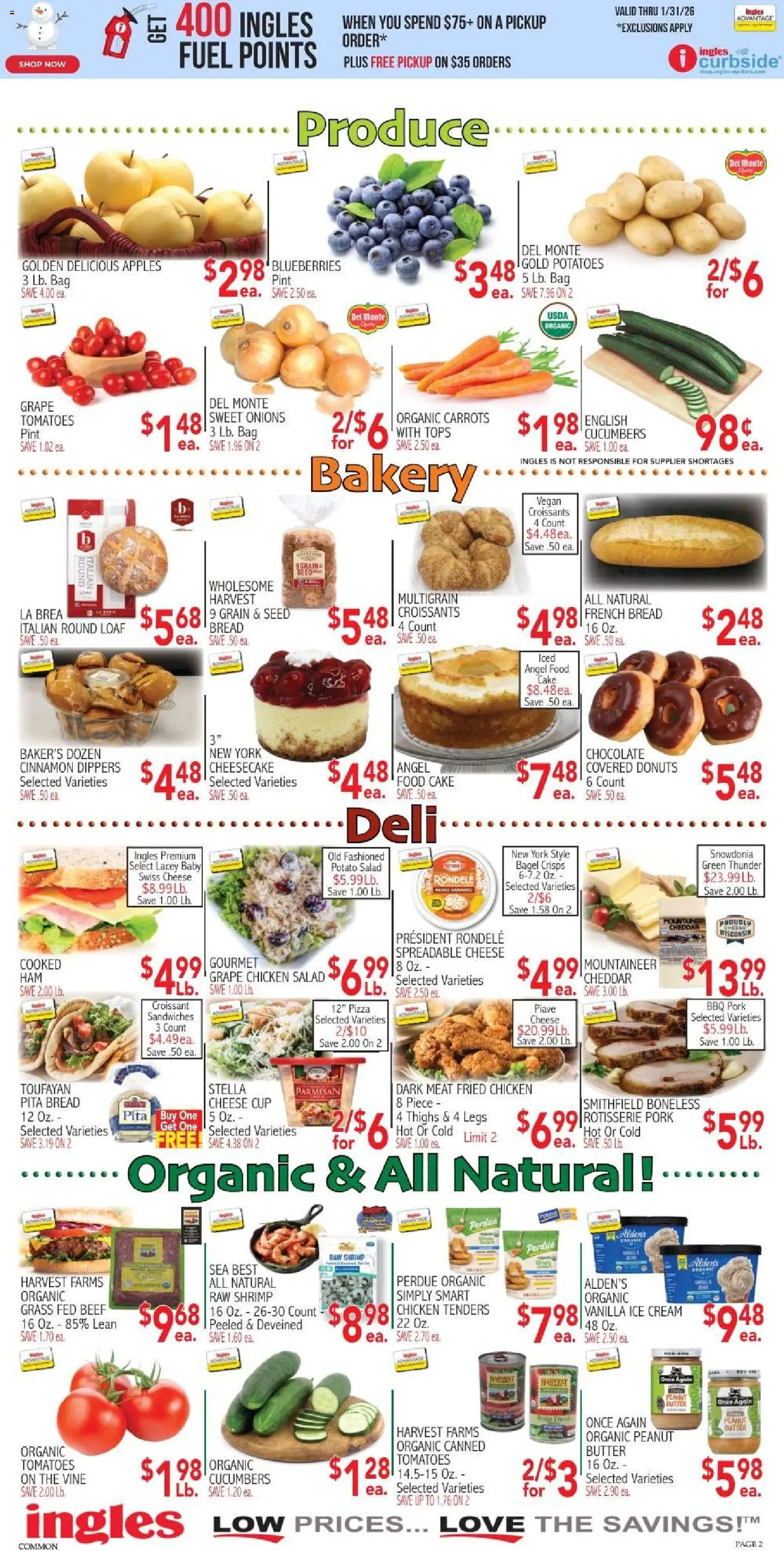 Ingles Weekly Ad - valid from 31.12.2025 | Page: 2 | Products: Tomatoes, Beef, Salad, Blueberries