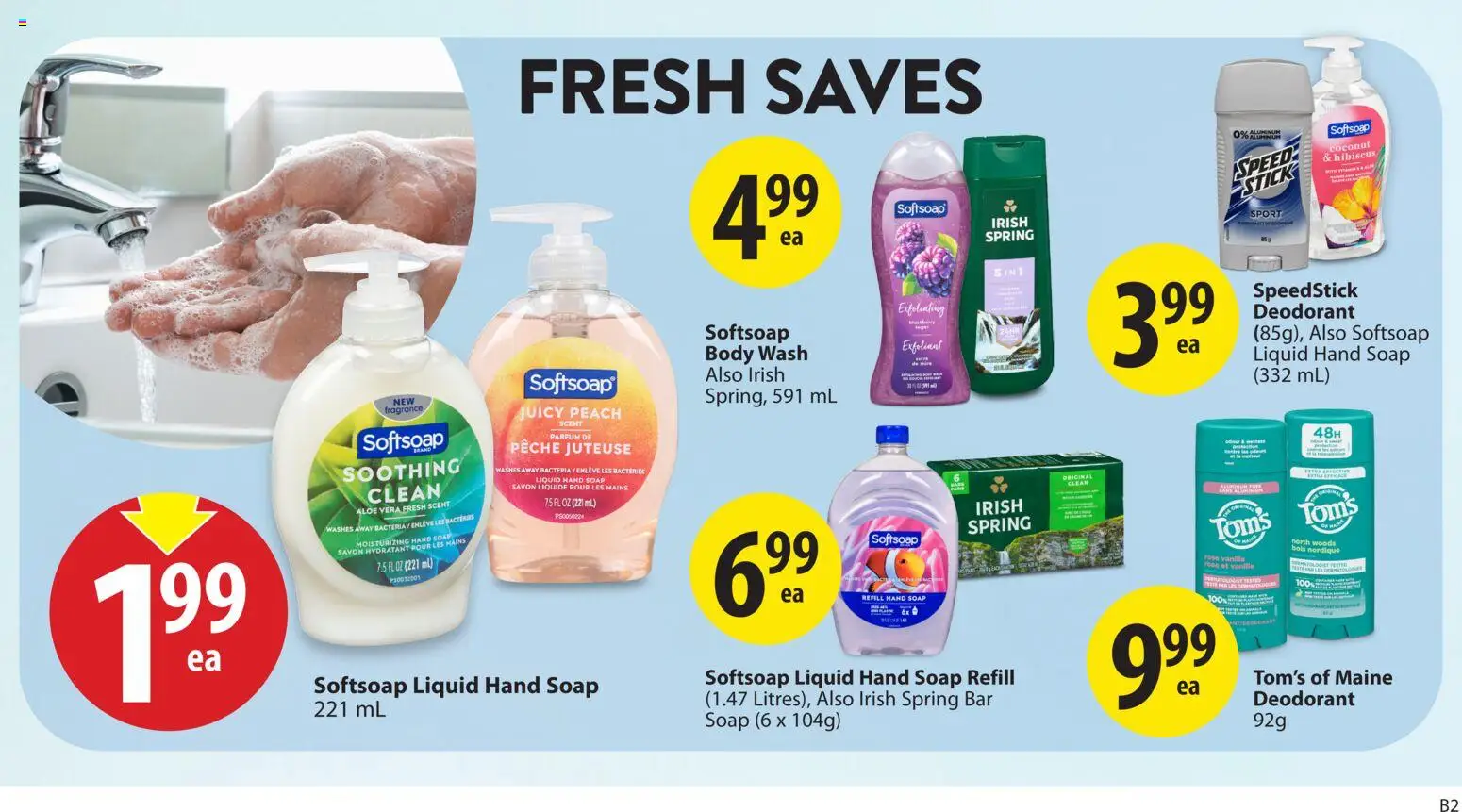 Save on foods flyer valid from 09.04.2026 | Page: 34 | Products: Fragrance, Soap, Body wash, Deodorant