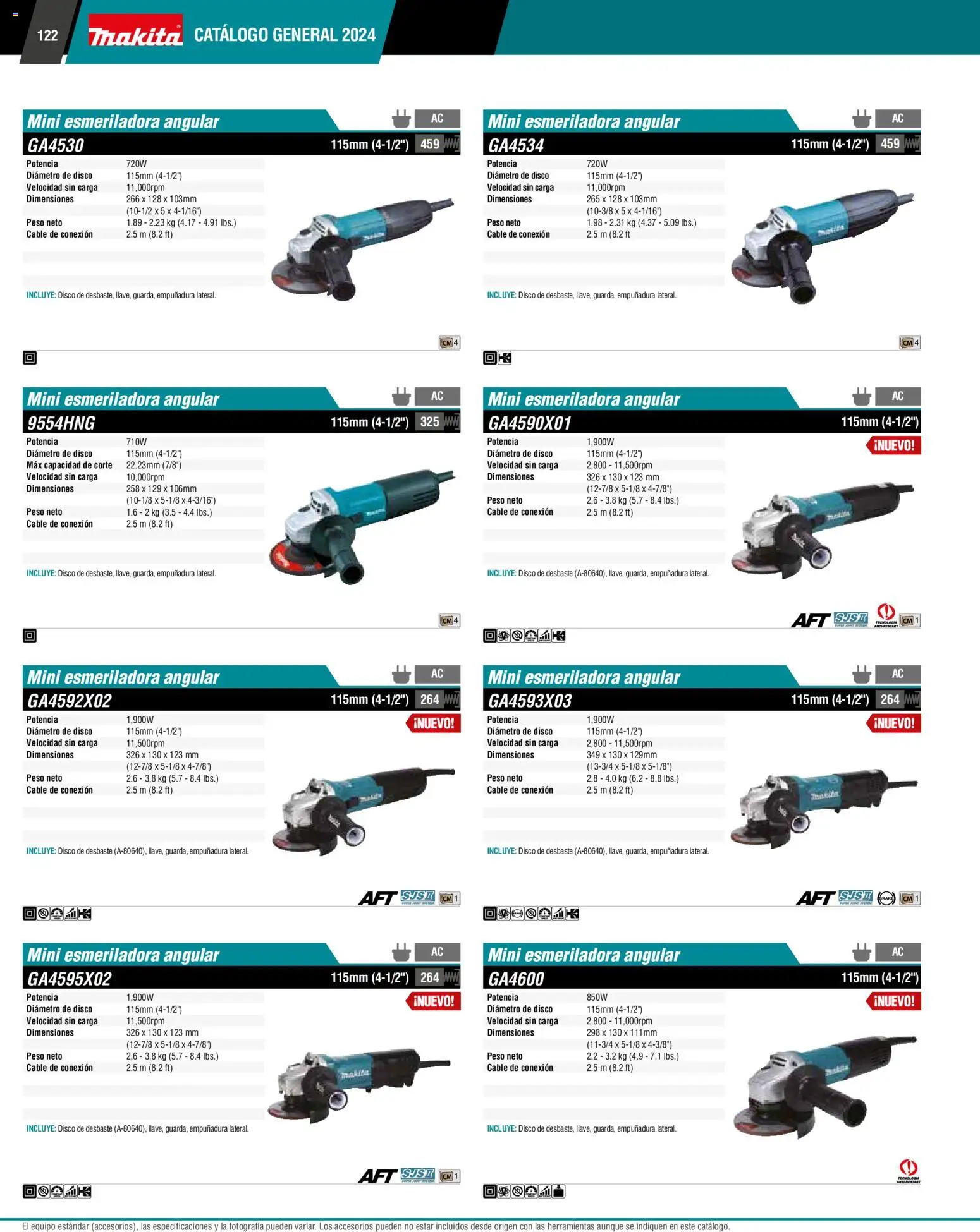 Nuevas ofertas de Makita válidas en toda la República Mexicana desde el 01.01.2024. ¡Encuentra las mejores ofertas en Makita catálogo General! | Página: 122 | Productos: Cable, Disco