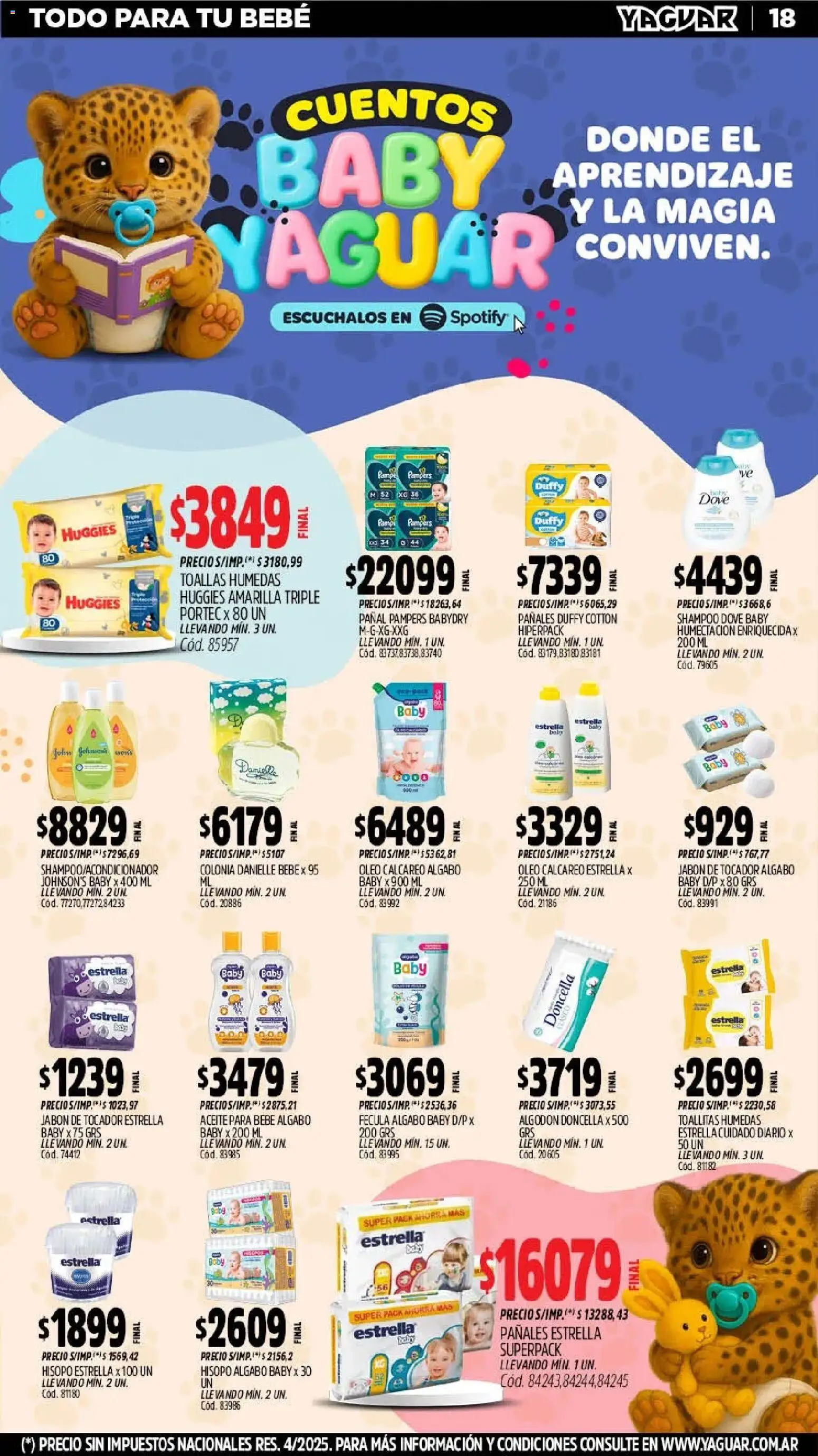 Yaguar - Oferta Semanal Misiones │ válido desde el 20.04.2026 | Página: 18 | Productos: Aceite, Shampoo, Toallitas húmedas, Pañales