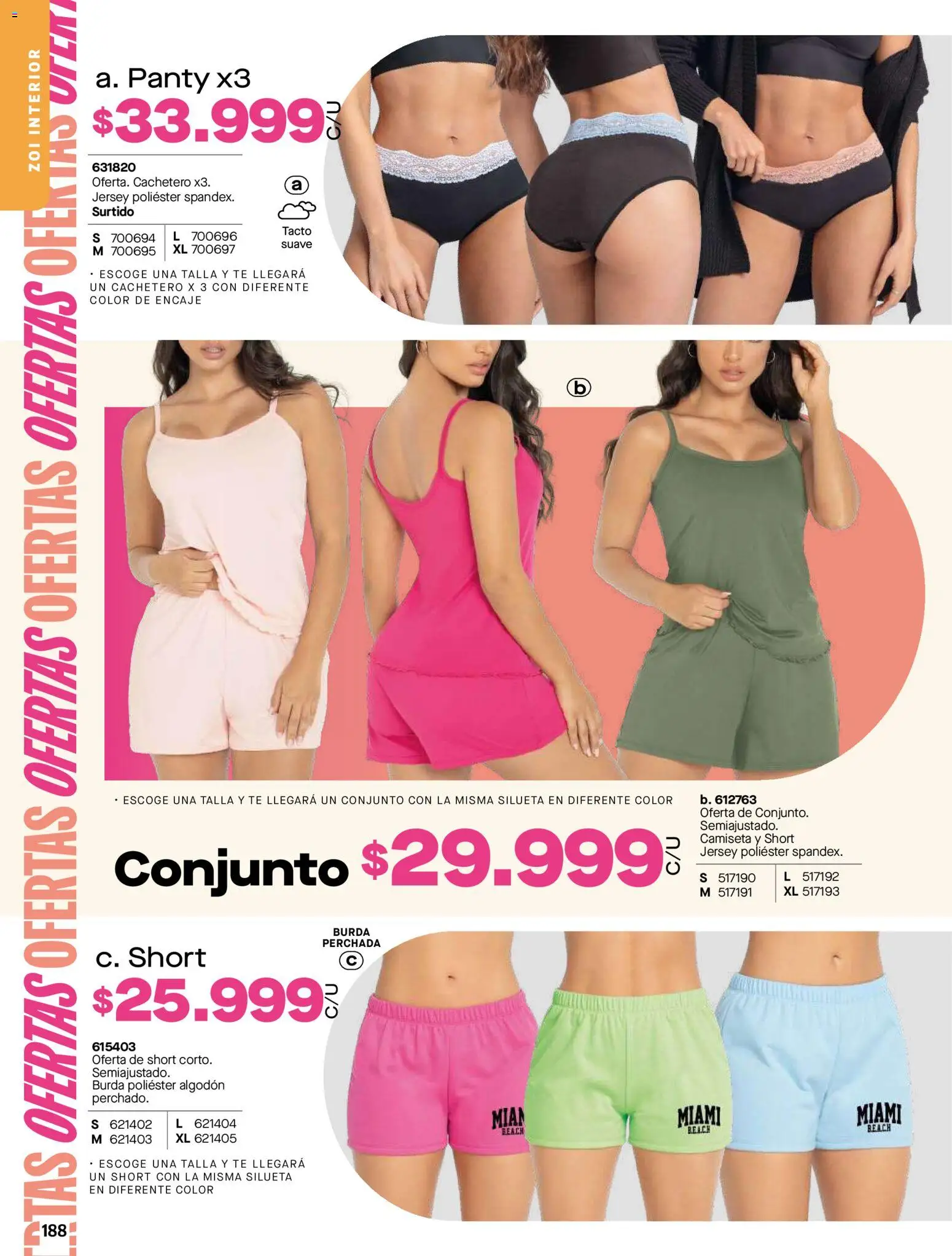 Carmel revista - valida desde el 01.04.2026 | Página: 188 | Productos: Té, Algodón, Short, Conjunto