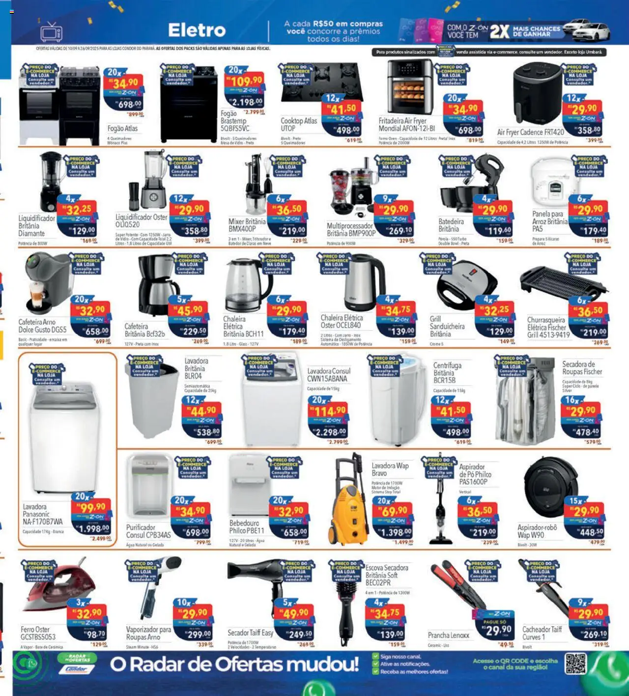 Supermercados Condor Folheto - válido de 10.09.2025 | Página: 29 | Produtos: Batedor, Purificador, Base, Roupas