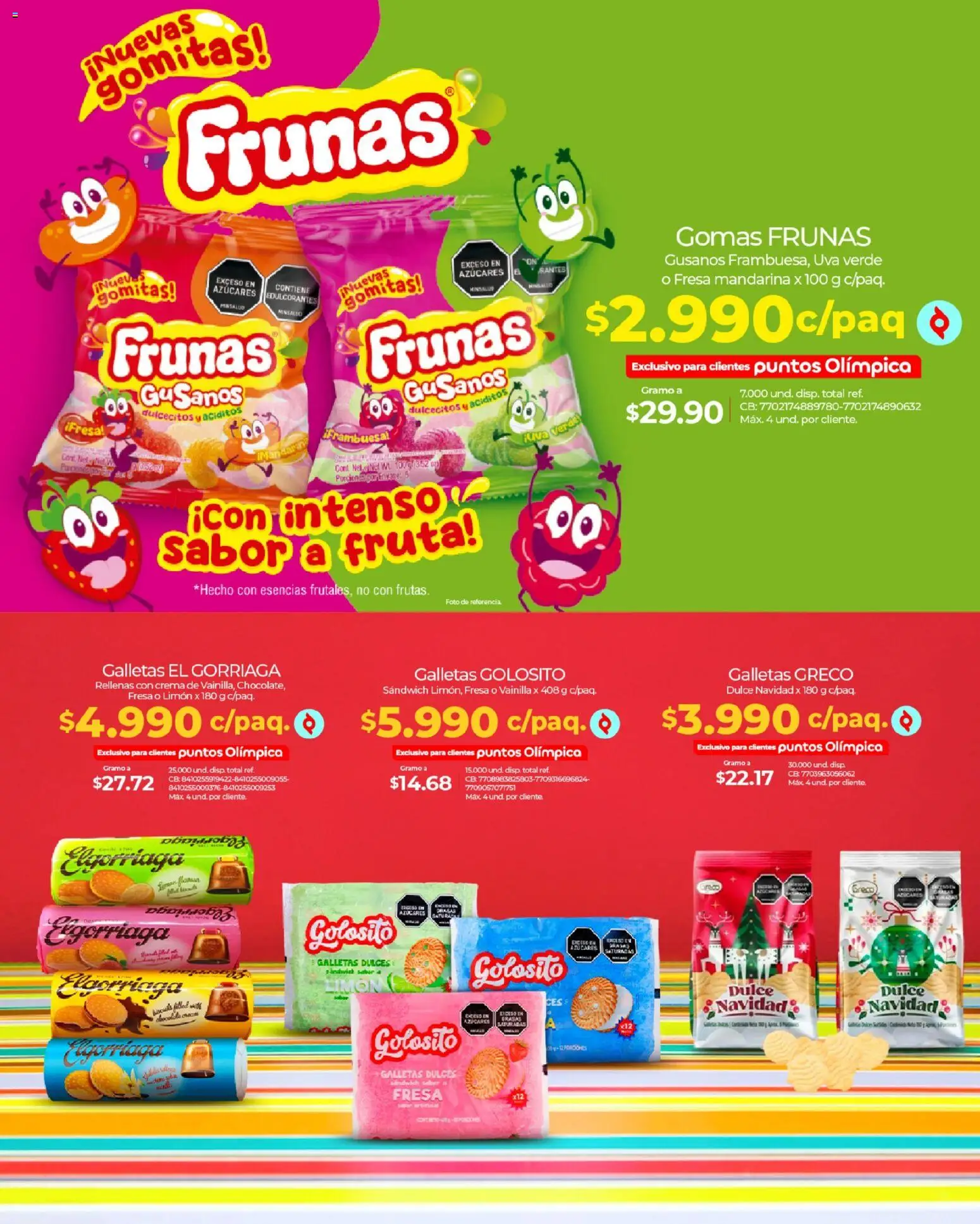 Olímpica revista - valida desde el 02.12.2025 | Página: 4 | Productos: Gomas, Limón, Ruana, Uva