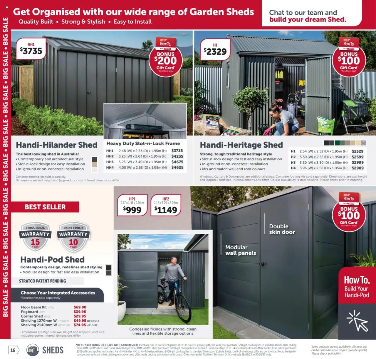 Stratco catalogue - valid from 19.09.2025 | Page: 16 | Products: Door, Kits, Shed, Accessories