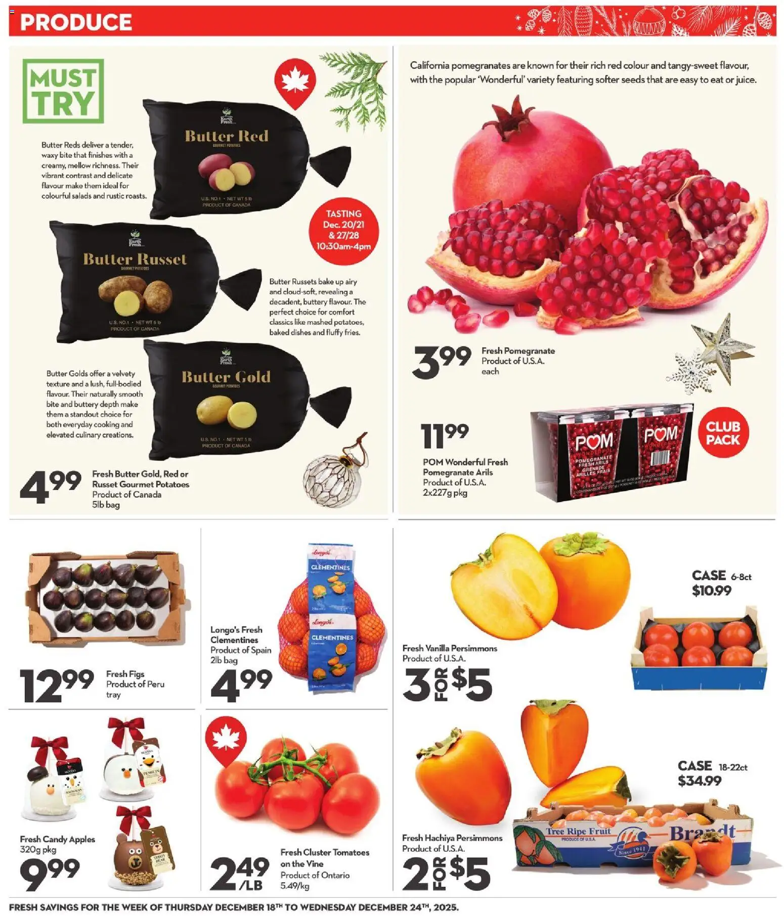 Longo's flyer valid from 18.12.2025 | Page: 4 | Products: Potatoes, Bag, Apples, Tomatoes