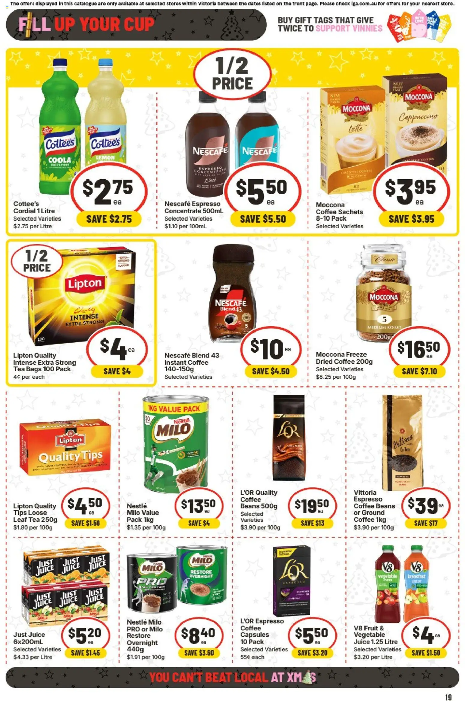IGA catalogue - valid from 26.11.2025 | Page: 19 | Products: Coffee, Juice, Tea, Lemon