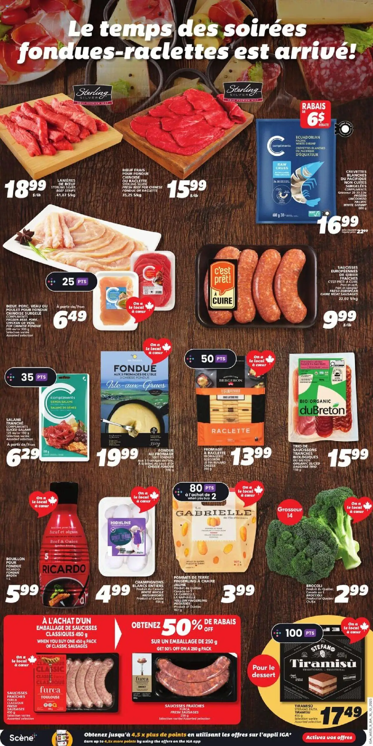 IGA flyer valid from 16.10.2025 | Page: 11 | Products: Beef, Potatoes, Cheese, Salami