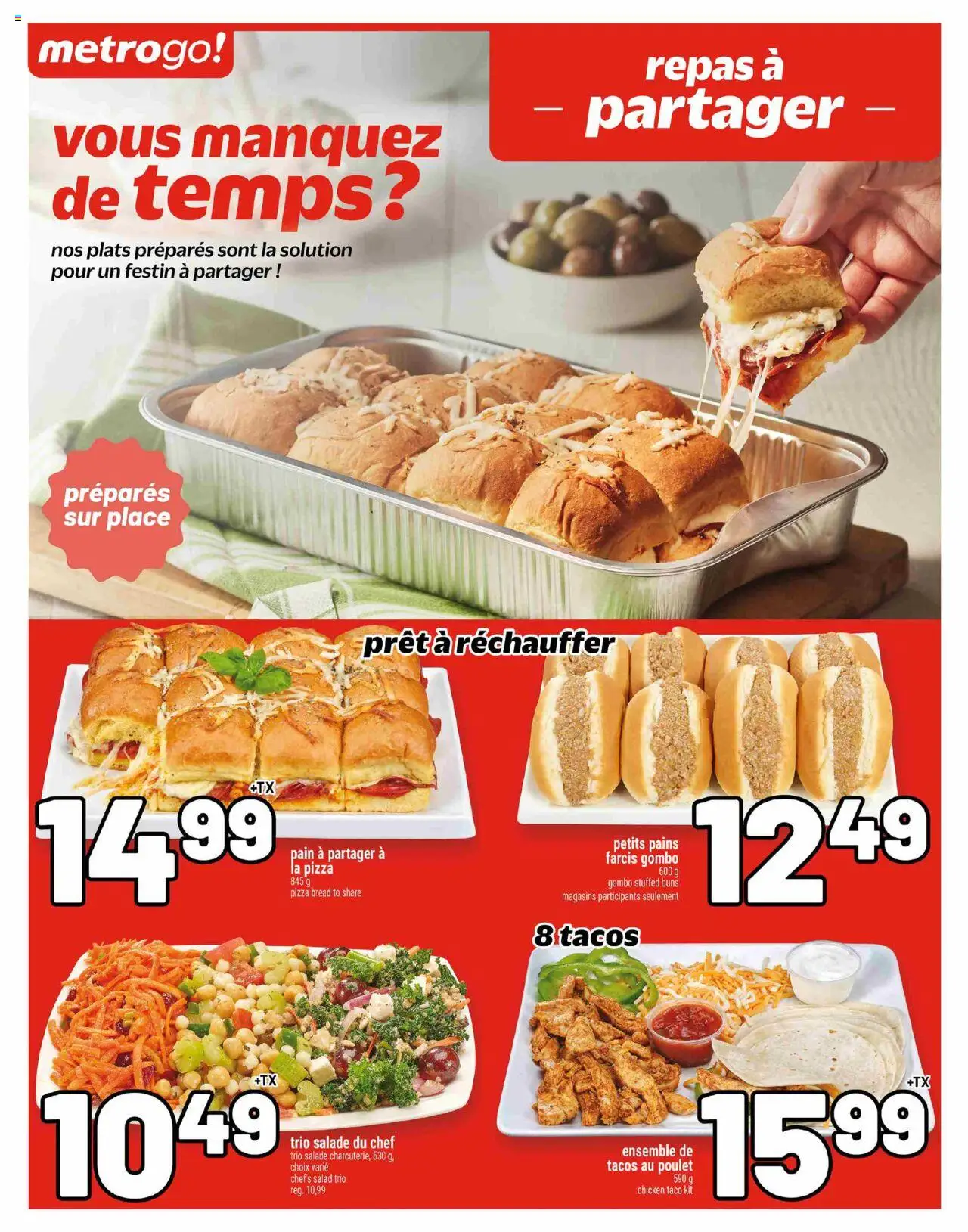 Metro flyer valid from 14.08.2025 | Page: 6 | Products: Salad, Bread, Pizza, Chicken