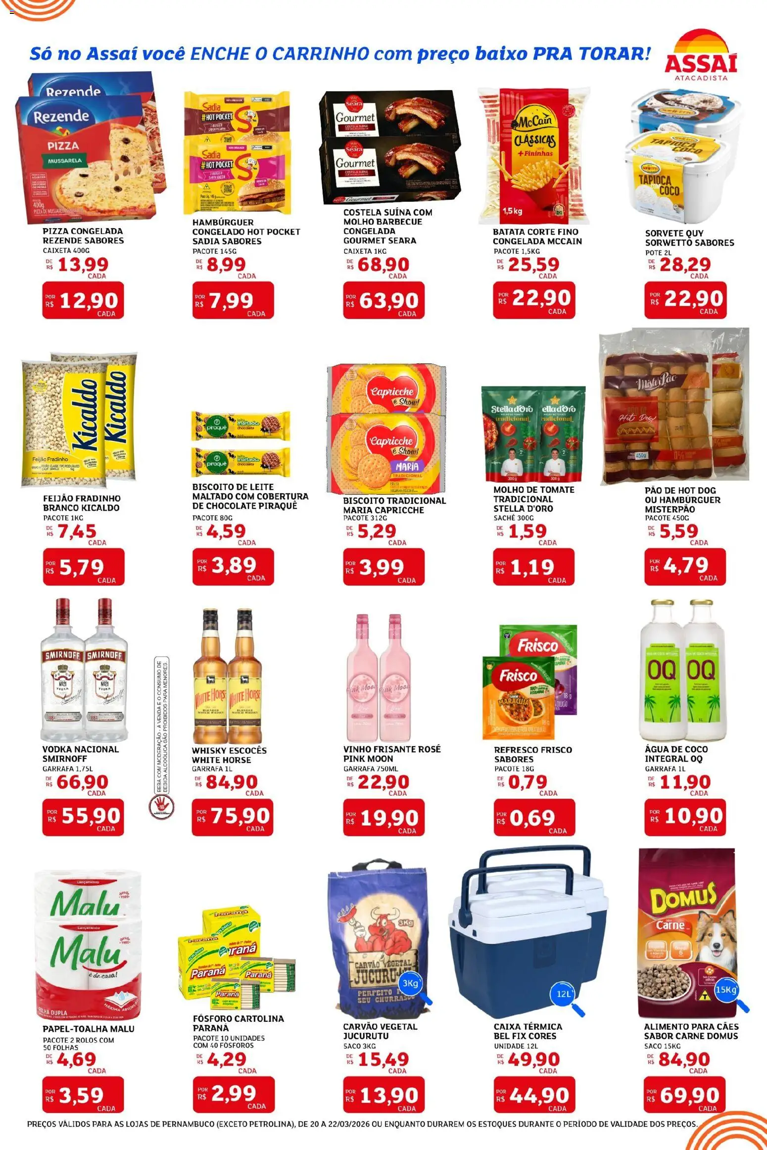 Assaí Atacadista Folheto - válido de 20.03.2026 | Página: 2 | Produtos: Maracujá, Tapioca, Vinho, Hambúrguer