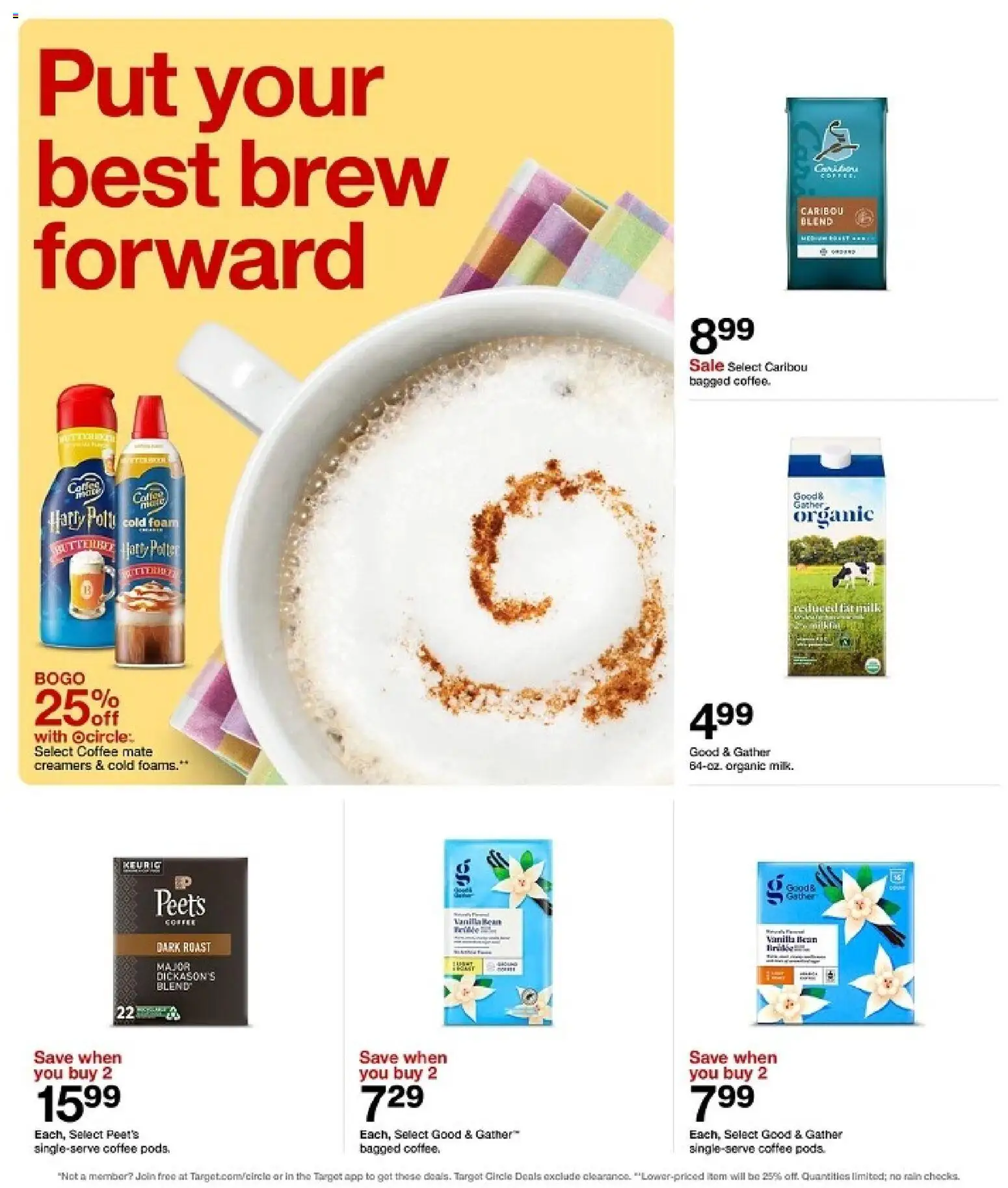 Target Weekly Ad - valid from 08.03.2026 | Page: 36 | Products: Milk, Coffee