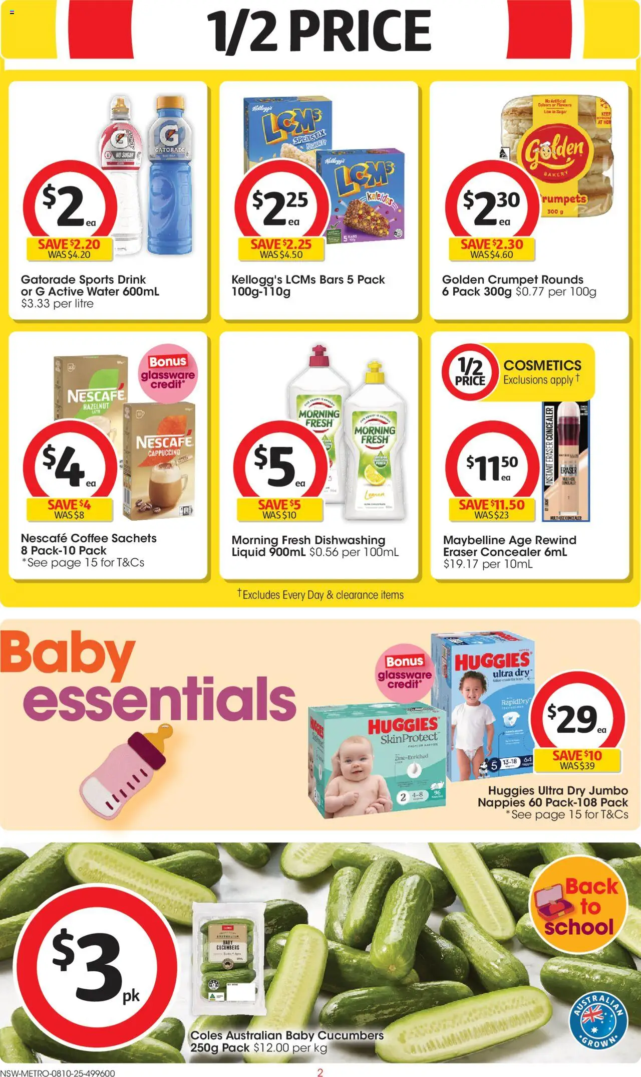 Coles catalogue - valid from 08.10.2025 | Page: 2 | Products: Concealer, Coffee, Glassware, Nescafe