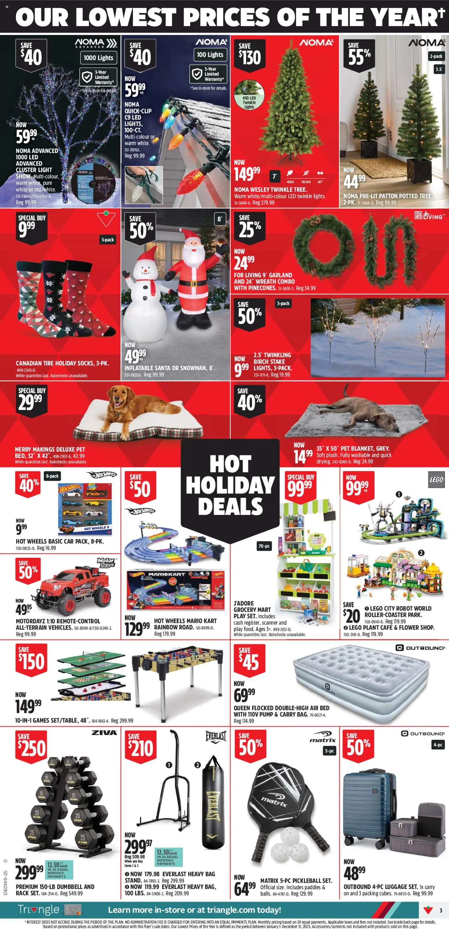 Canadian Tire flyer valid from 27.11.2025 | Page: 3 | Products: Luggage, Bag, Robot, Bed