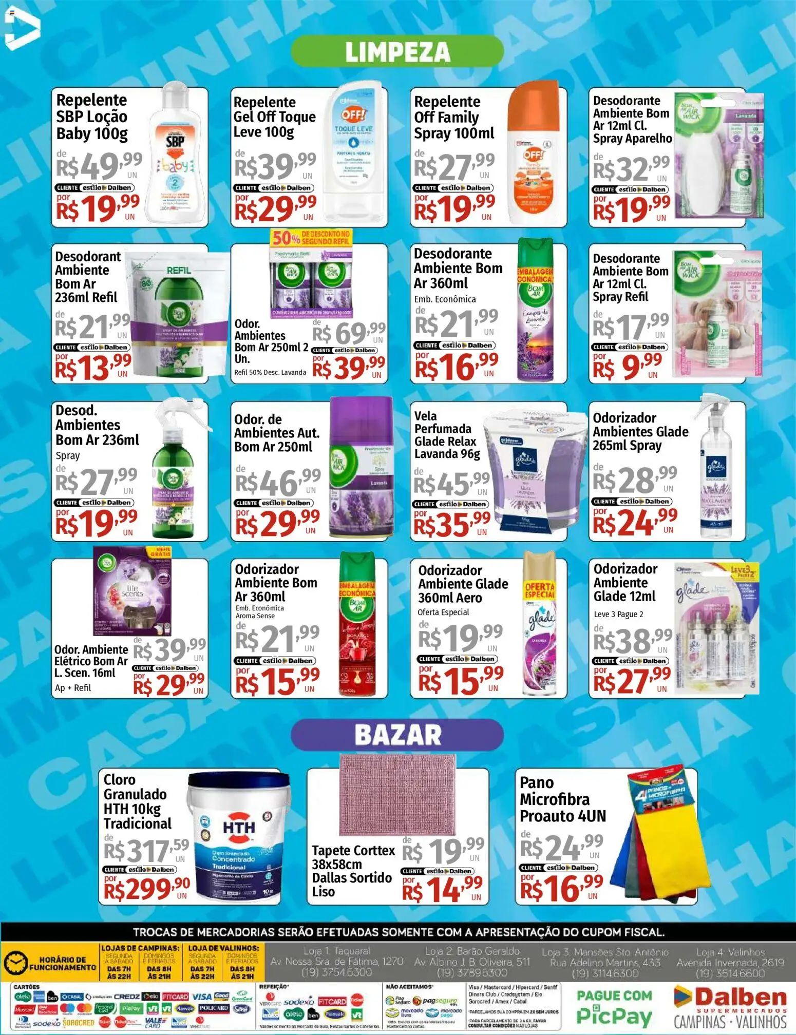 Supermercado Dalben Folheto - válido de 12.01.2026 | Página: 6 | Produtos: Cloro, Desodorante, Tapete, Granulado