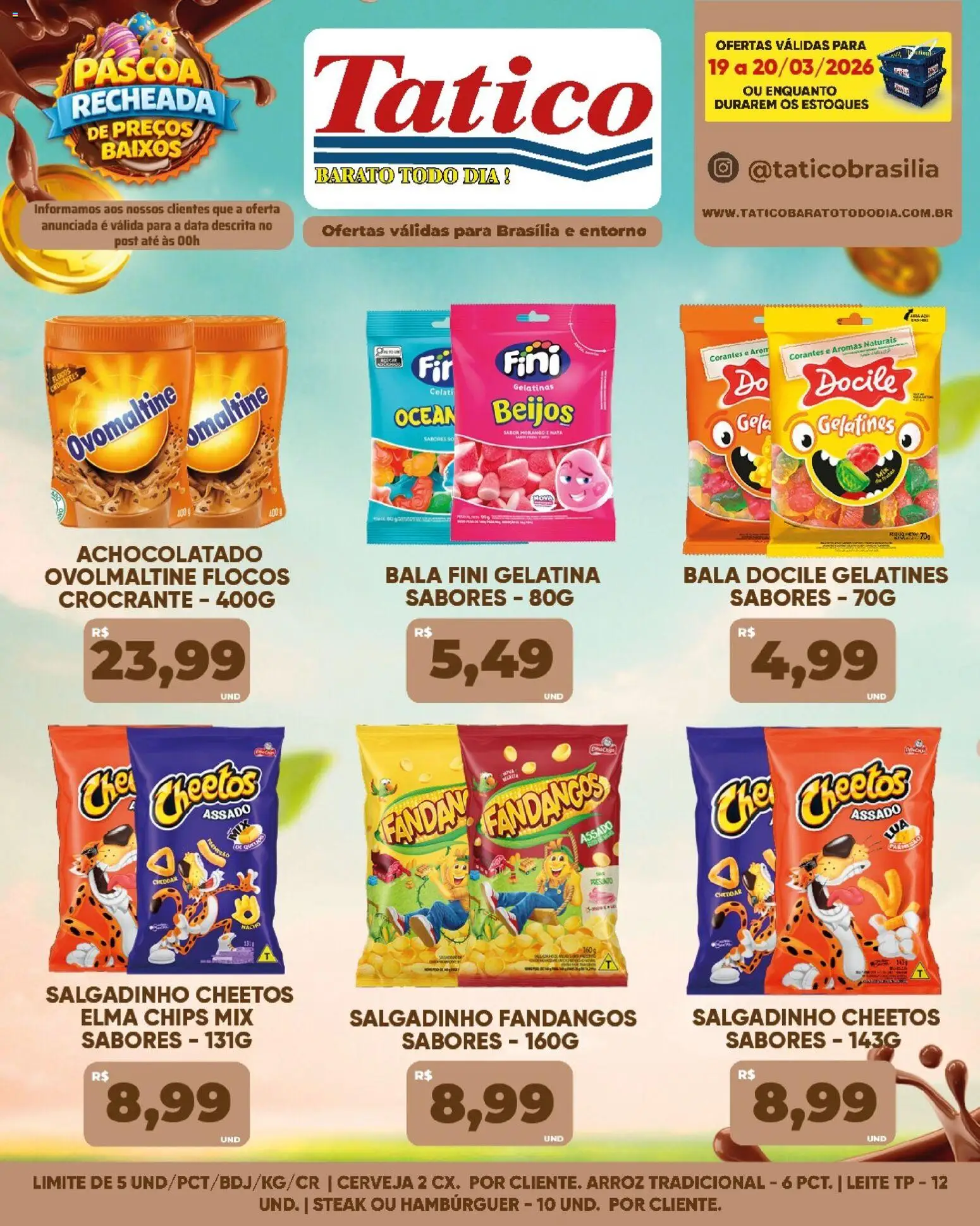 Tatico Folheto - válido de 21.03.2026 | Página: 32 | Produtos: Achocolatado, Hambúrguer, Bala, Gelatina