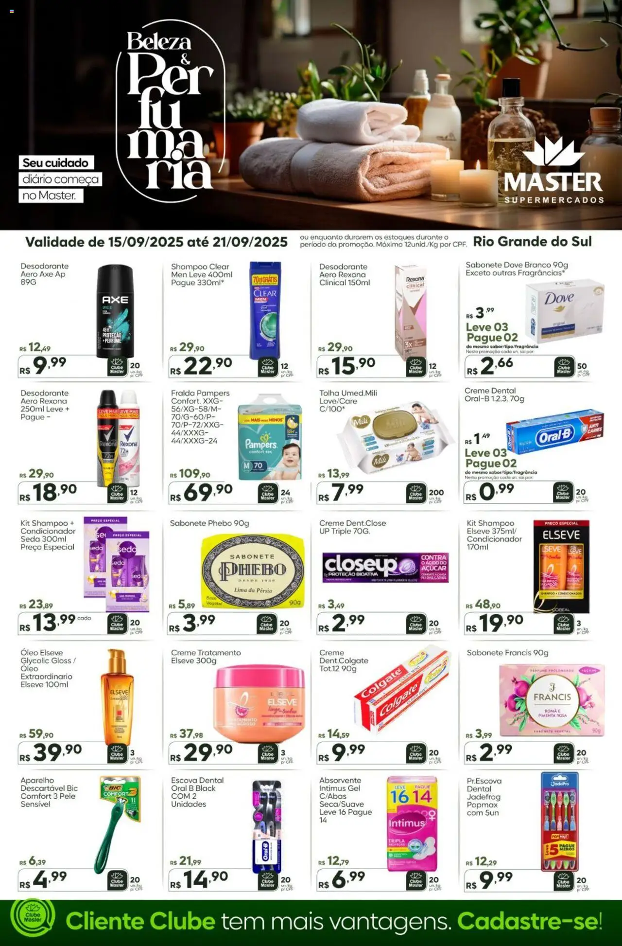 Master Folheto - válido de 15.09.2025 | Página: 1 | Produtos: Escova, Óleo, Creme, Creme dental