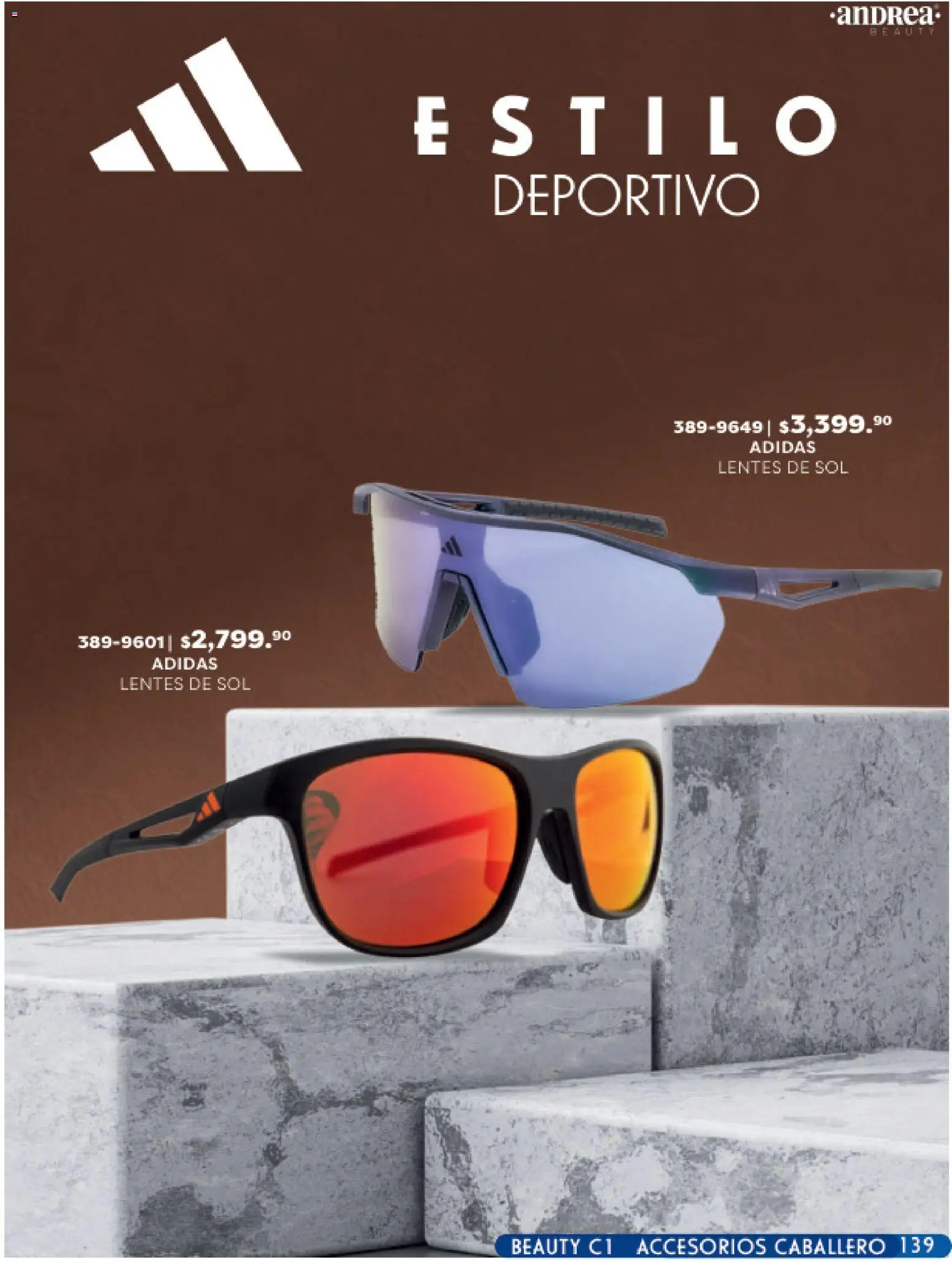 Nuevas ofertas de Andrea válidas en toda la República Mexicana desde el 25.01.2026. ¡Encuentra las mejores ofertas en Andrea catálogo Beauty! | Página: 139 | Productos: Lentes, Lentes de sol