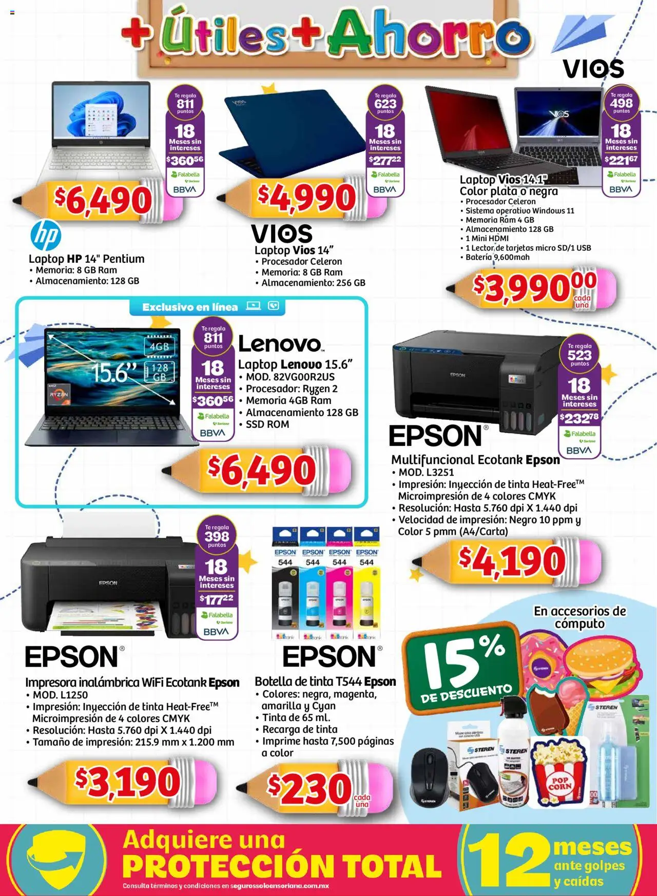 Nuevas ofertas de Soriana válidas en toda la República Mexicana desde el 14.08.2025. ¡Encuentra las mejores ofertas en Soriana - Más Útiles más Ahorro Mercado Nacional! | Página: 19 | Productos: Impresora, Botella, Té, Batería
