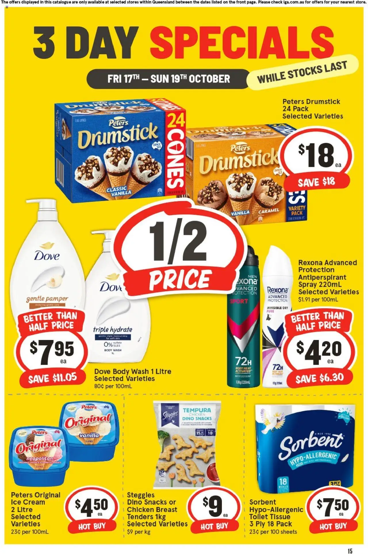 IGA catalogue - valid from 17.10.2025 | Page: 4 | Products: Chicken, Meat, Cream, Ice cream