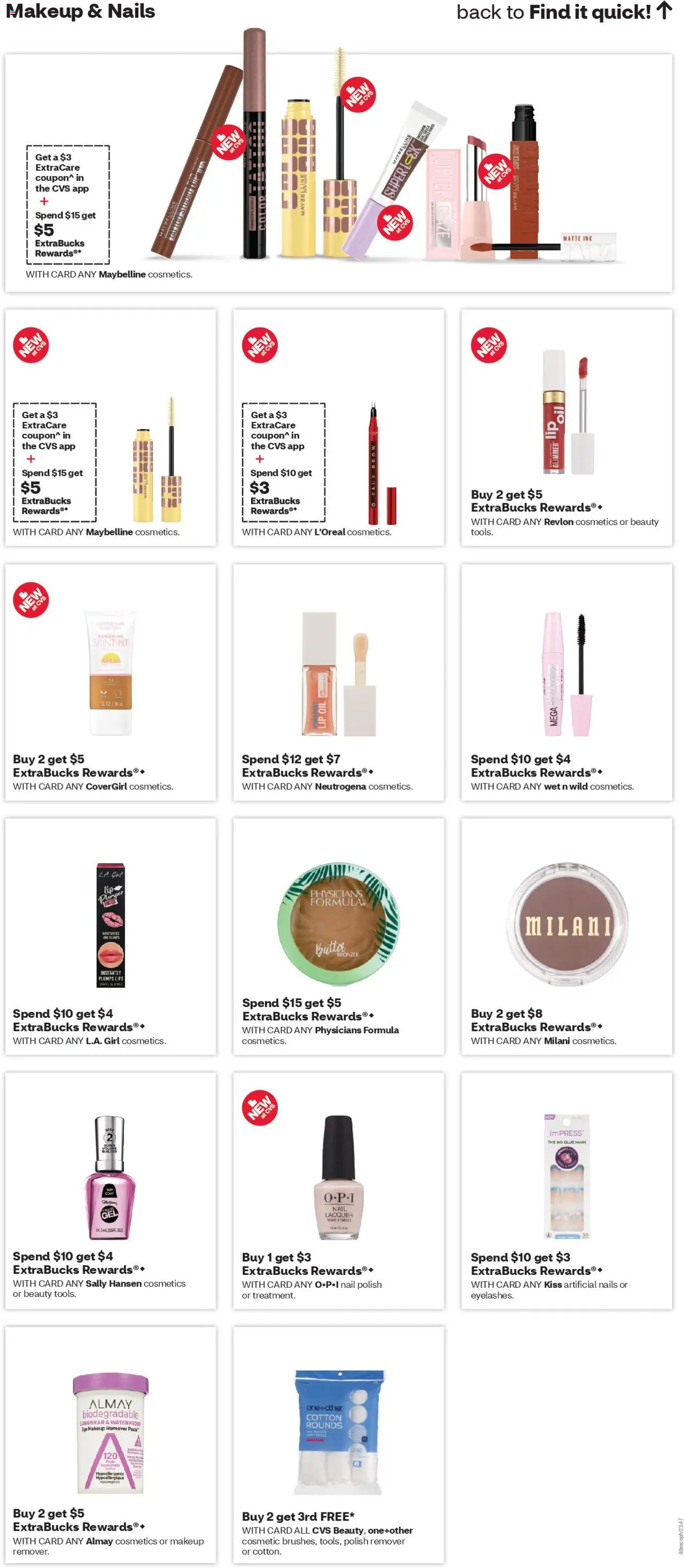 CVS Pharmacy Weekly Ad - NM - valid from 10.08.2025 | Page: 10 | Products: Nail, Ink, Makeup Remover, Oil