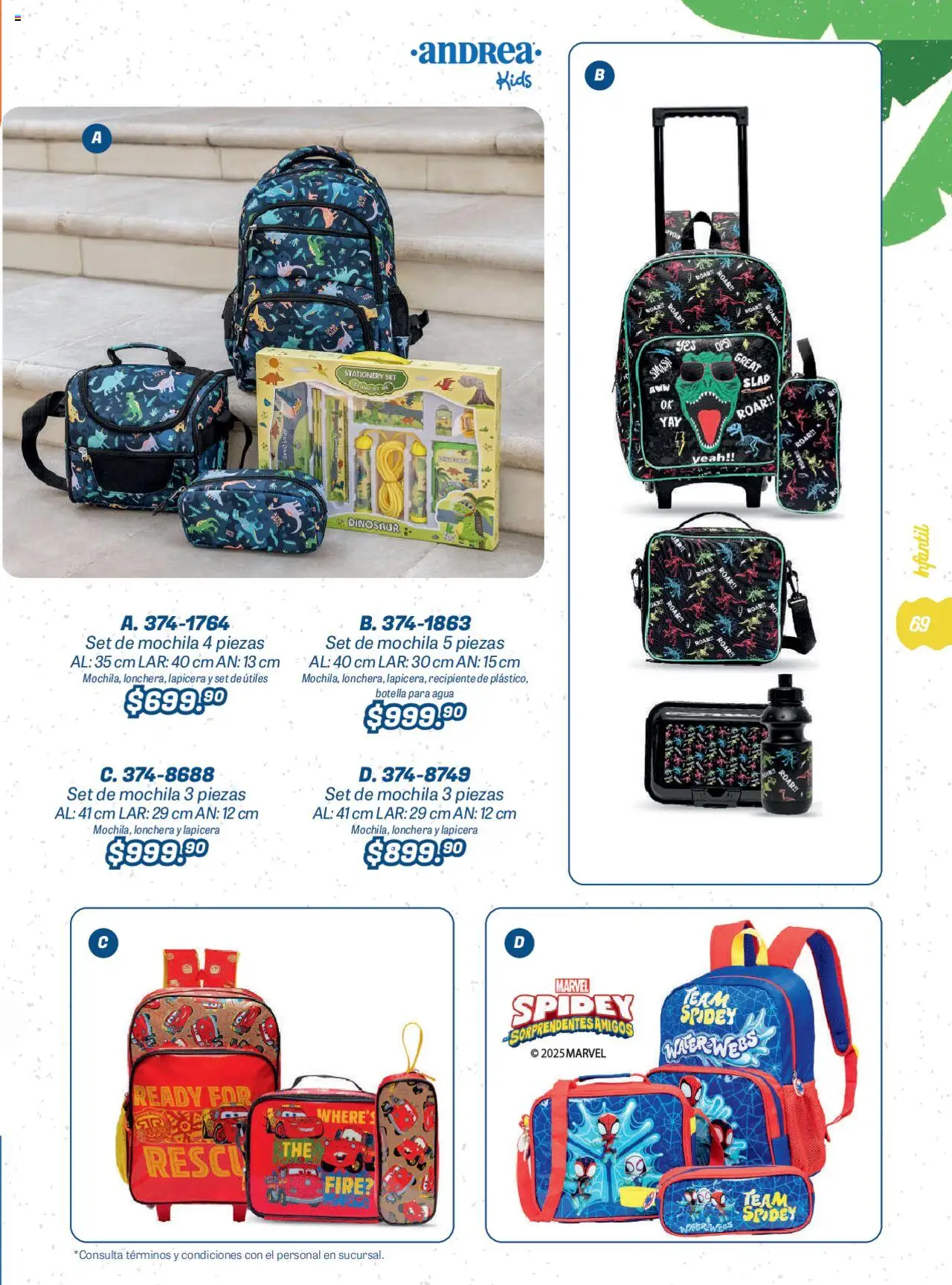 Nuevas ofertas de Andrea válidas en toda la República Mexicana desde el 22.06.2025. ¡Encuentra las mejores ofertas en Andrea catálogo Summer Time! | Página: 69 | Productos: Agua, Mochila, Botella