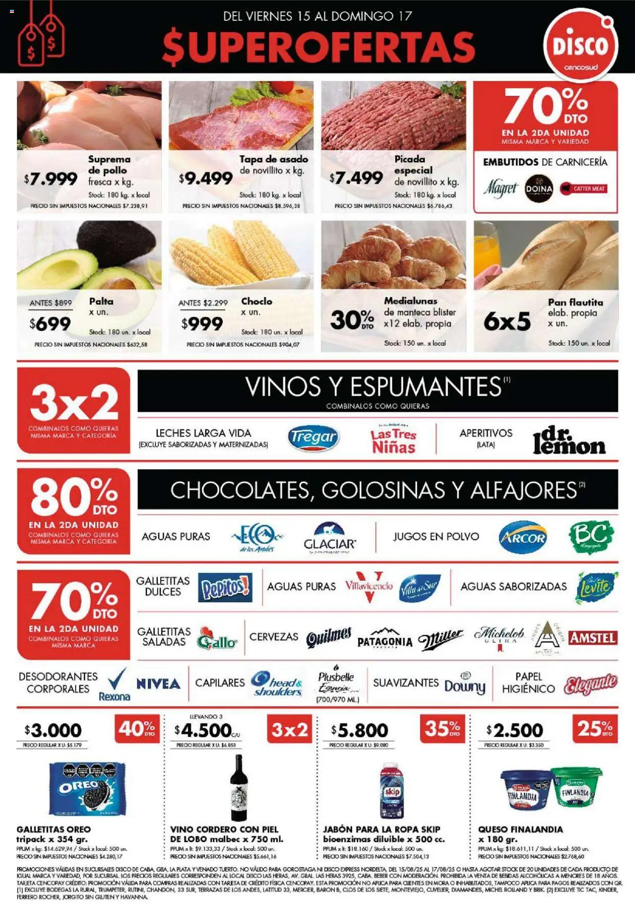 Disco ofertas │ válido desde el 15.08.2025 | Página: 1 | Productos: Pollo, Ropa, Palta, Manteca