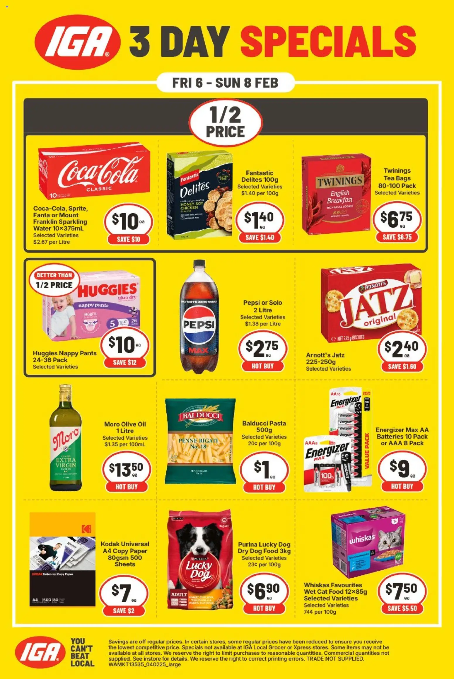 IGA catalogue - valid from 04.02.2026 | Page: 12 | Products: Tea, Pasta, Biscuits, Water