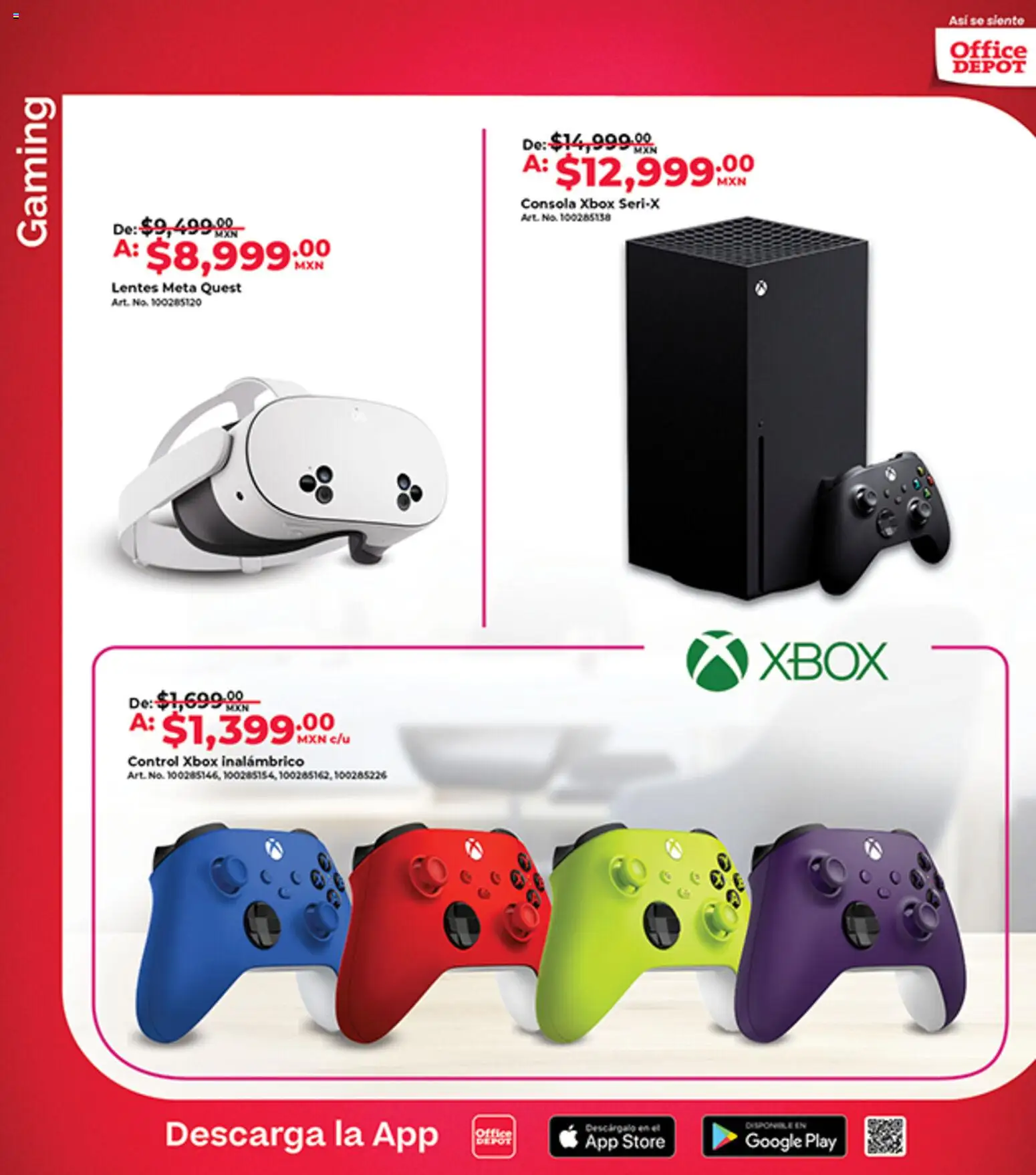 Nuevas ofertas de Office Depot válidas en toda la República Mexicana desde el 01.03.2026. ¡Encuentra las mejores ofertas en Office Depot catálogo! | Página: 18 | Productos: Lentes, Xbox