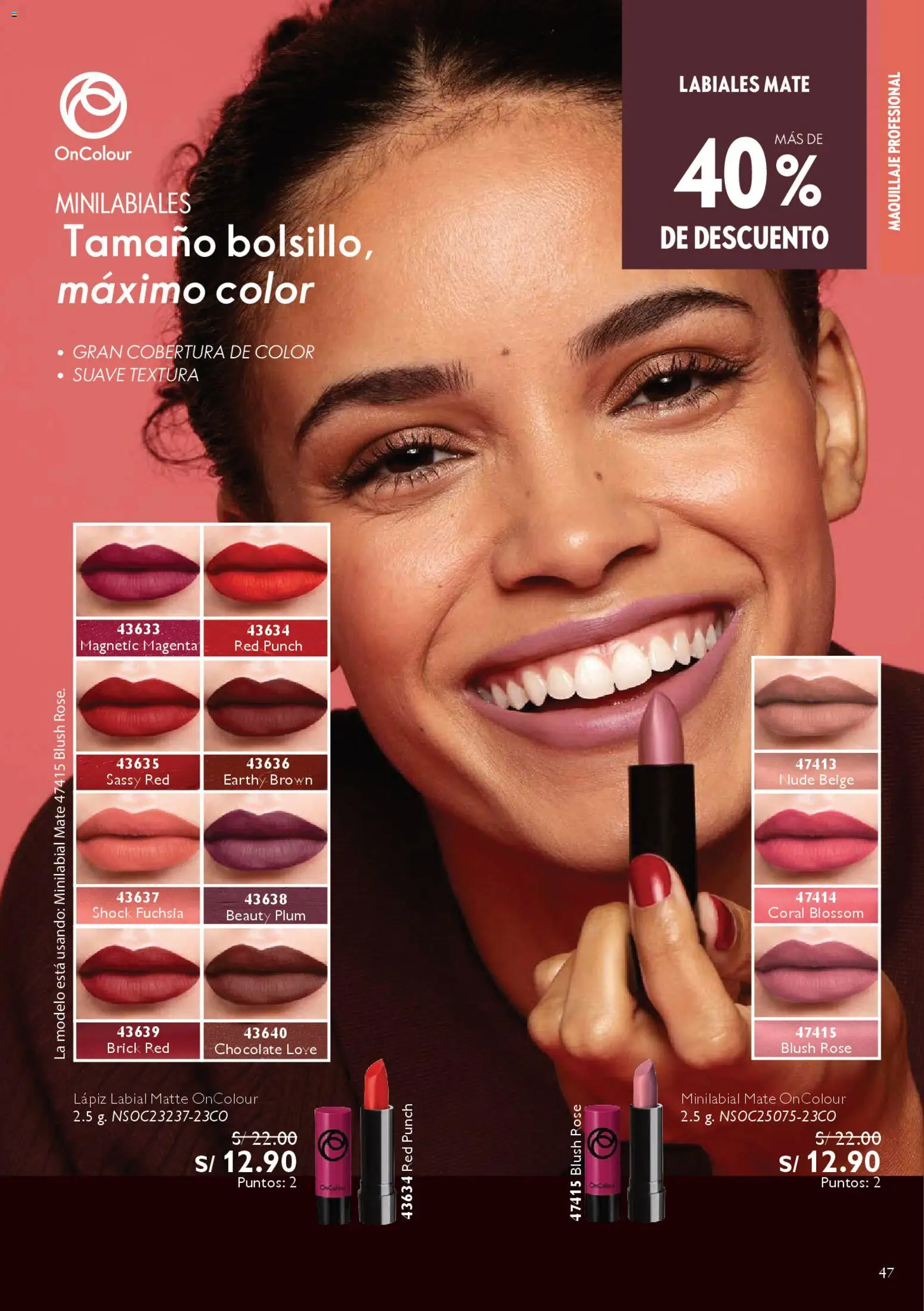 Catálogo Oriflame válido desde 14.02.2026 | Página: 47 | Productos: Lápiz labial, Chocolate, Maquillaje