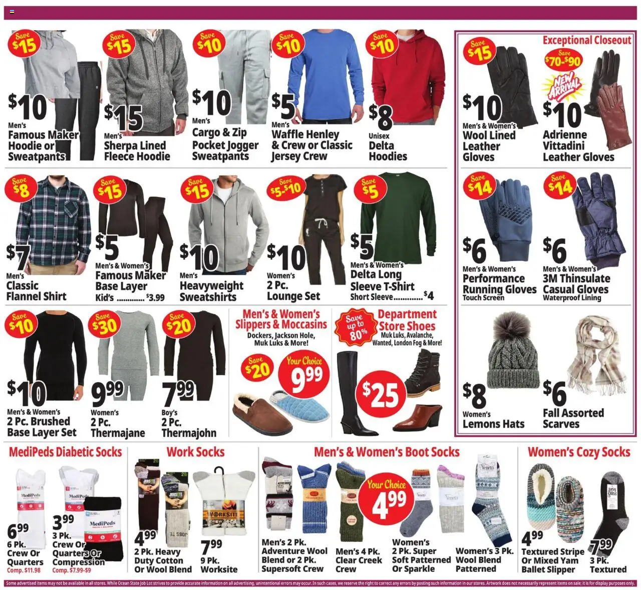 Ocean State Job Lot Weekly Ad - MA - valid from 16.10.2025 | Page: 3 | Products: Shirt, Slippers, Gloves, Pc