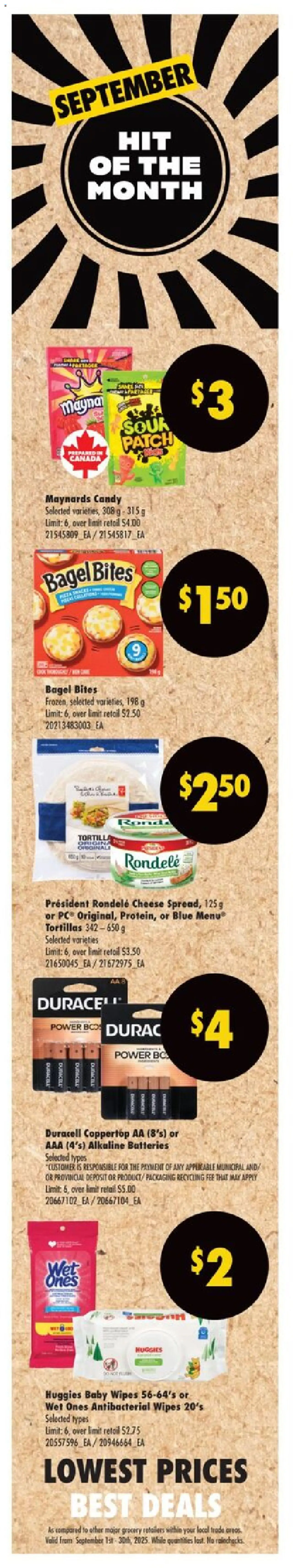 Real Canadian Superstore flyer valid from 11.09.2025 | Page: 6 | Products: Cheese