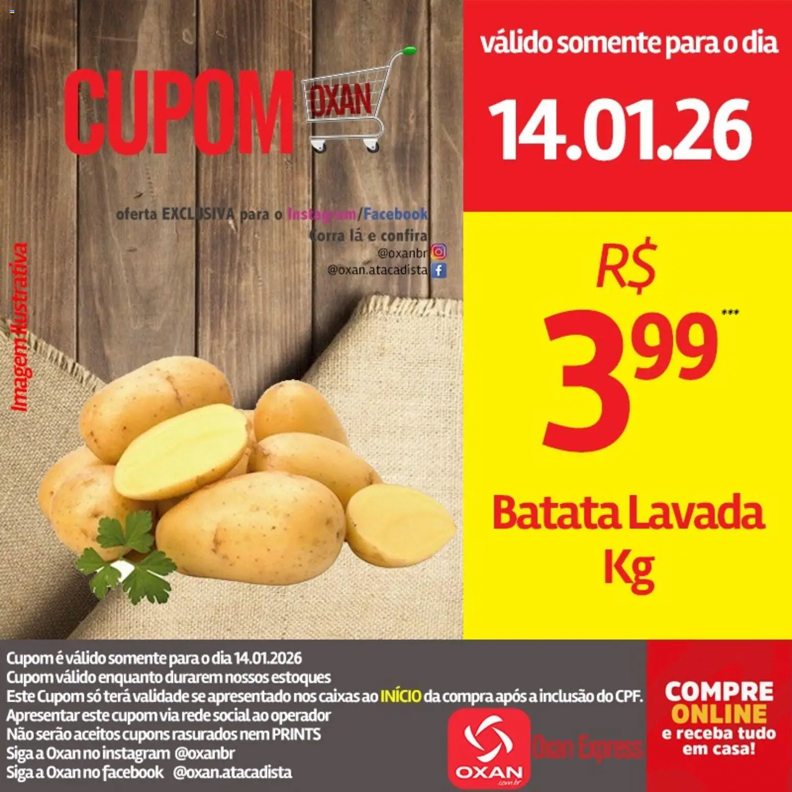 Oxan Atacadista Folheto - válido de 14.01.2026 | Página: 15 | Produtos: Batata