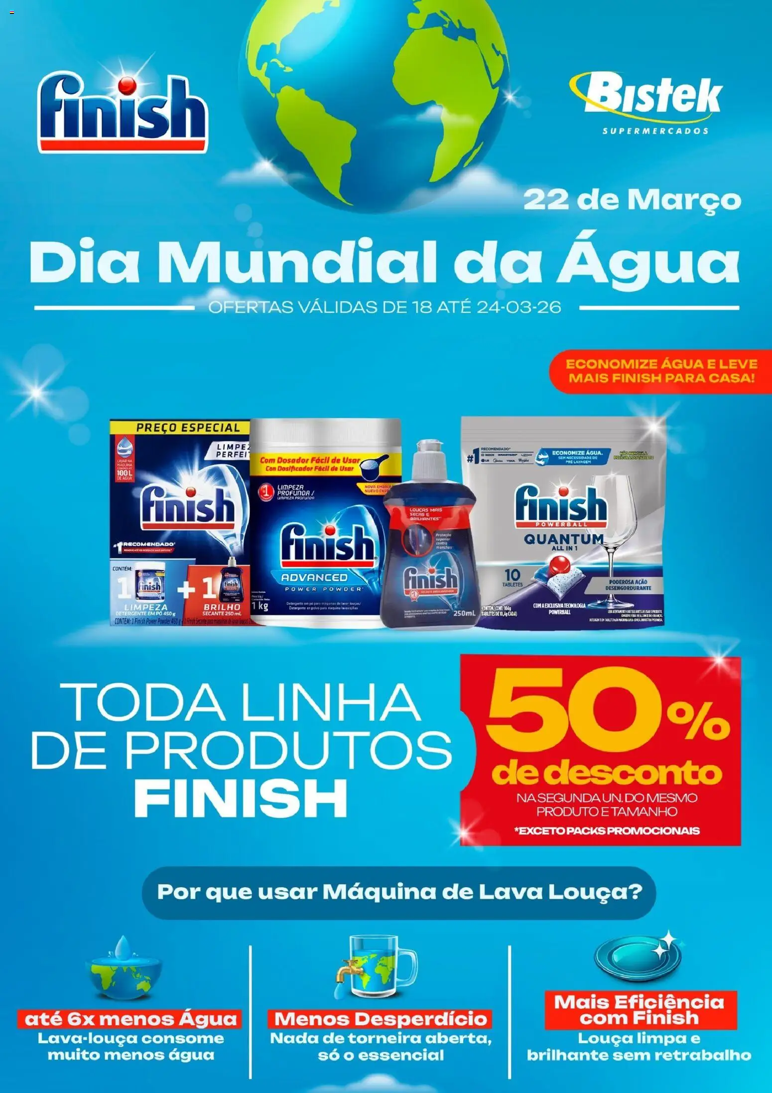 Bistek Supermercados Folheto - válido de 18.03.2026 | Página: 1 | Produtos: Pó, Desengordurante, Detergente, Torneira