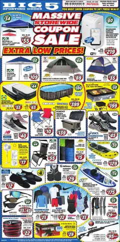 Preview of Big 5 Sporting Goods weekly ads valid from 18.07.2025