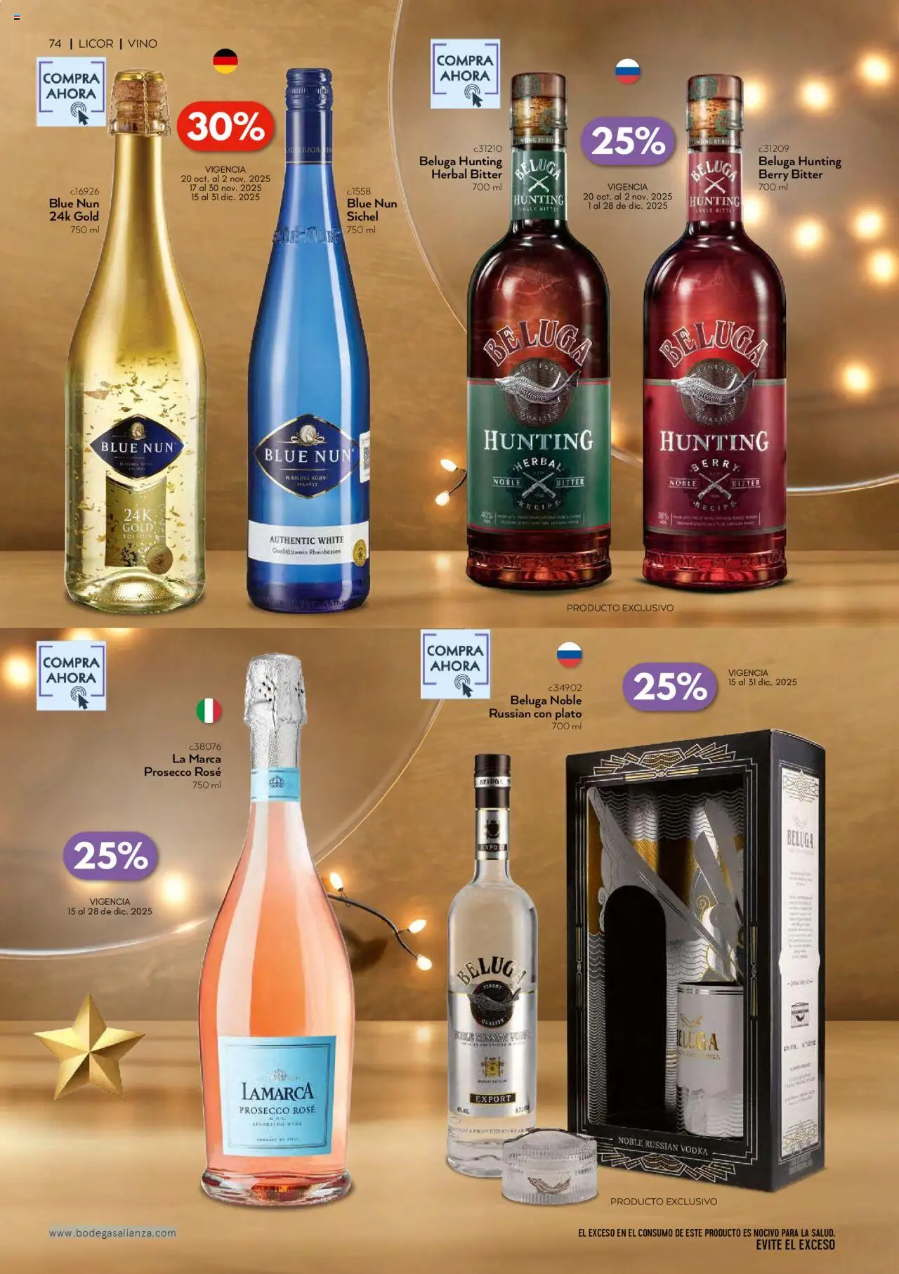 Nuevas ofertas de Bodegas Alianza válidas en toda la República Mexicana desde el 01.10.2025. ¡Encuentra las mejores ofertas en Bodegas Alianza - Catálogo Cava Morada! | Página: 76 | Productos: Vino, Vodka