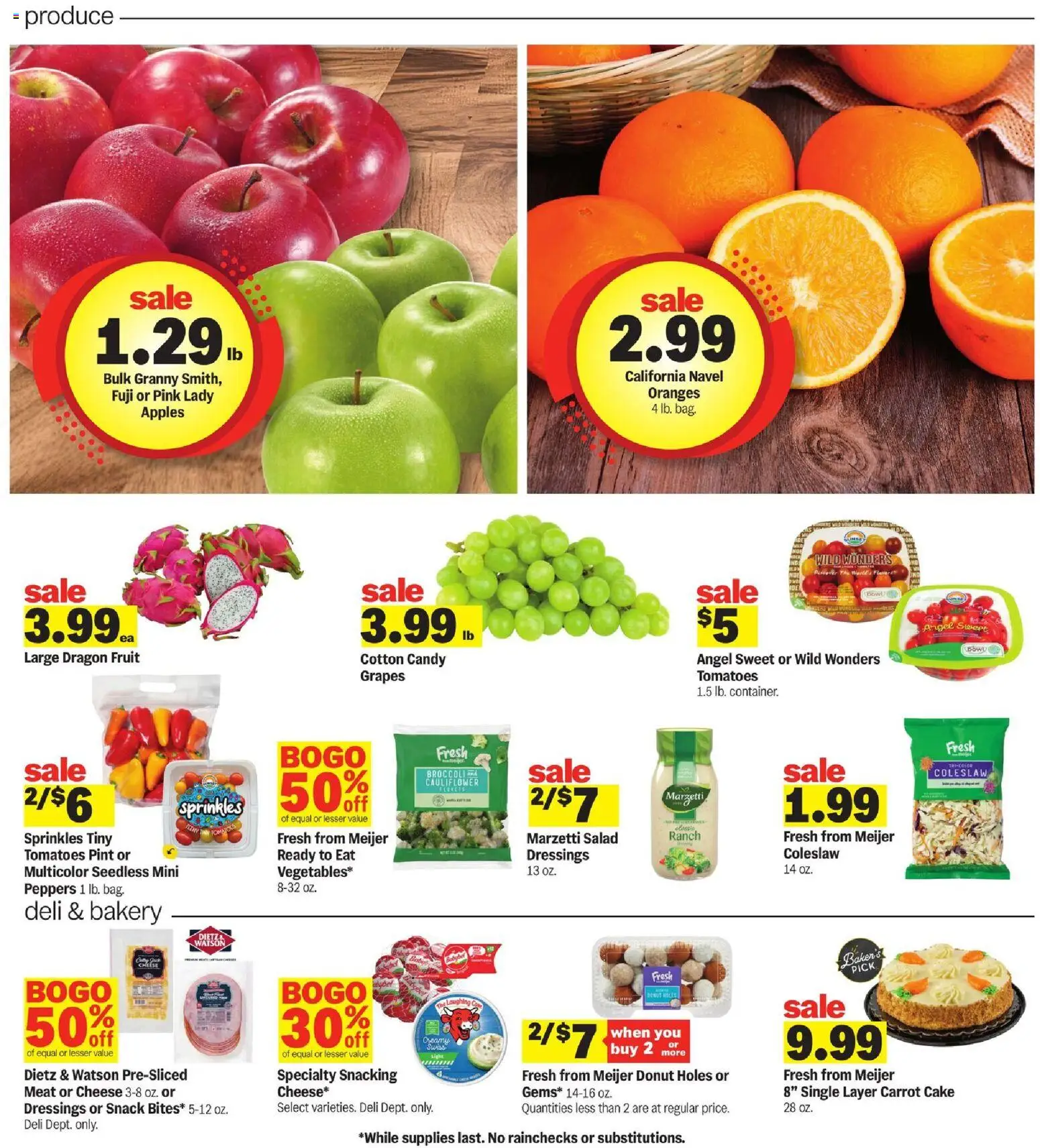 Meijer Weekly Ad - MI - valid from 15.04.2026 | Page: 6 | Products: Peppers, Cheese, Carrot, Grapes